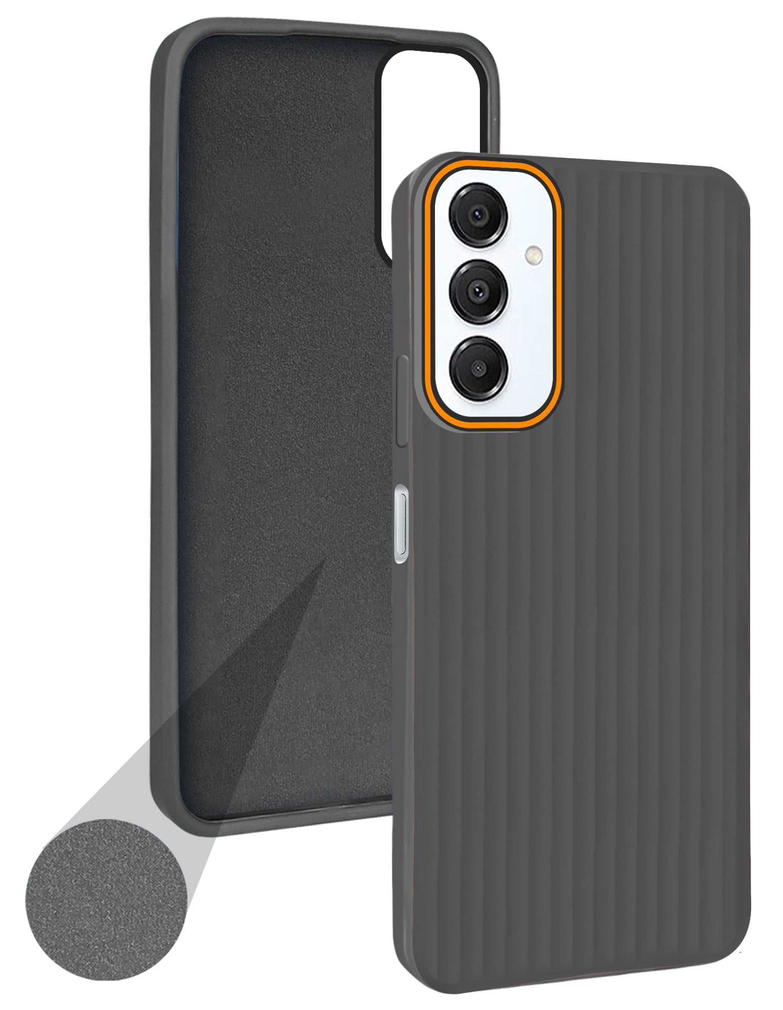 For Samsung Galaxy A16 5G Back Cover Case (Minimalist Professional Look | Inside Fiber Cloth | Camera Protection Bump | Line Texture)