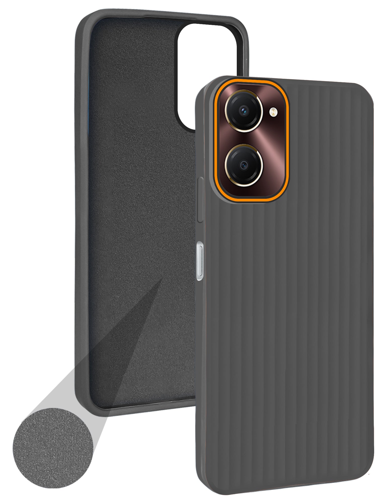 For Vivo iQOO Z9 Lite 5G Back Cover Case (Minimalist Professional Look | Inside Fiber Cloth | Camera Protection Bump | Line Texture)