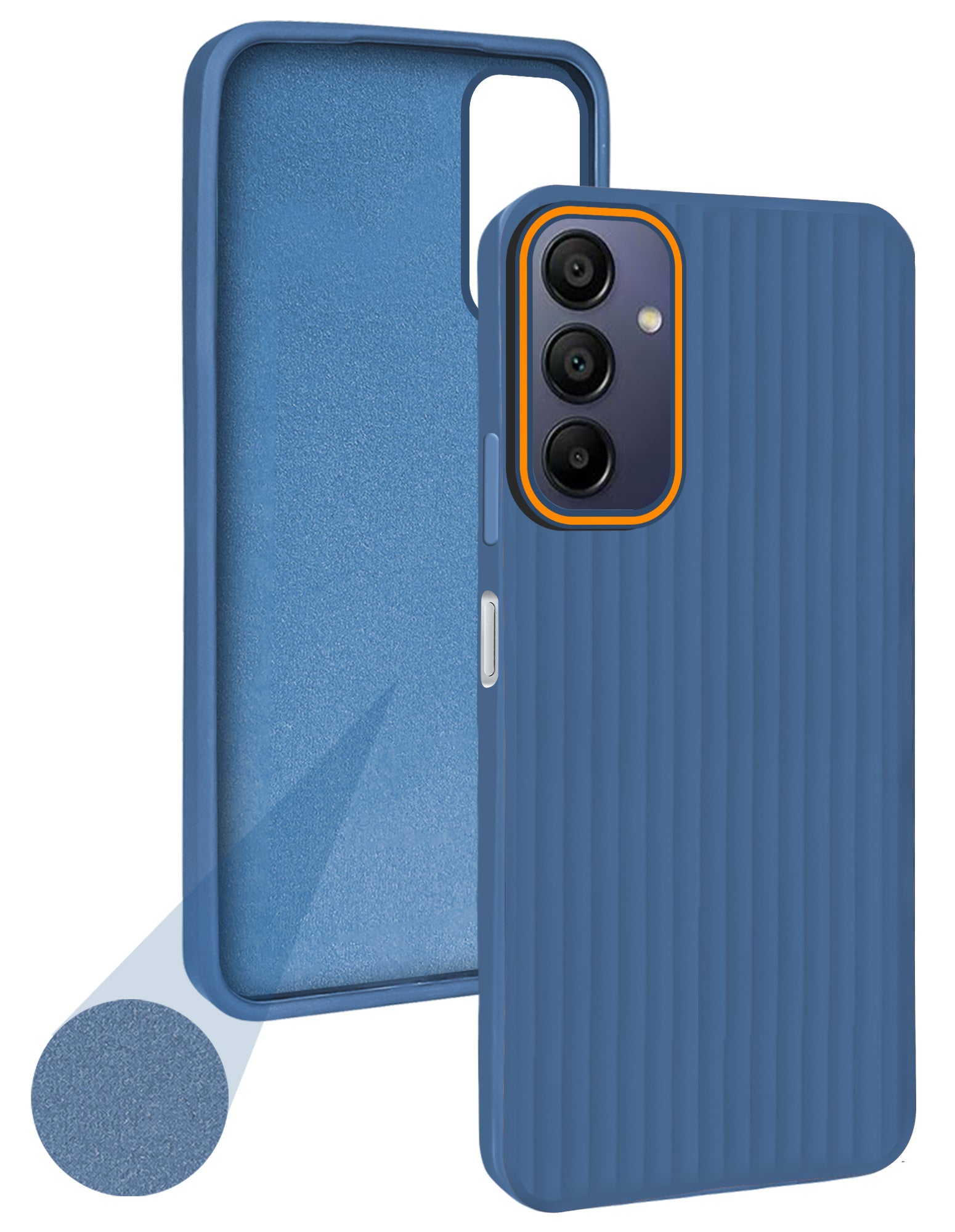 For Samsung Galaxy A15 5G Back Cover Case (Minimalist Professional Look | Inside Fiber Cloth | Camera Protection Bump | Line Texture)