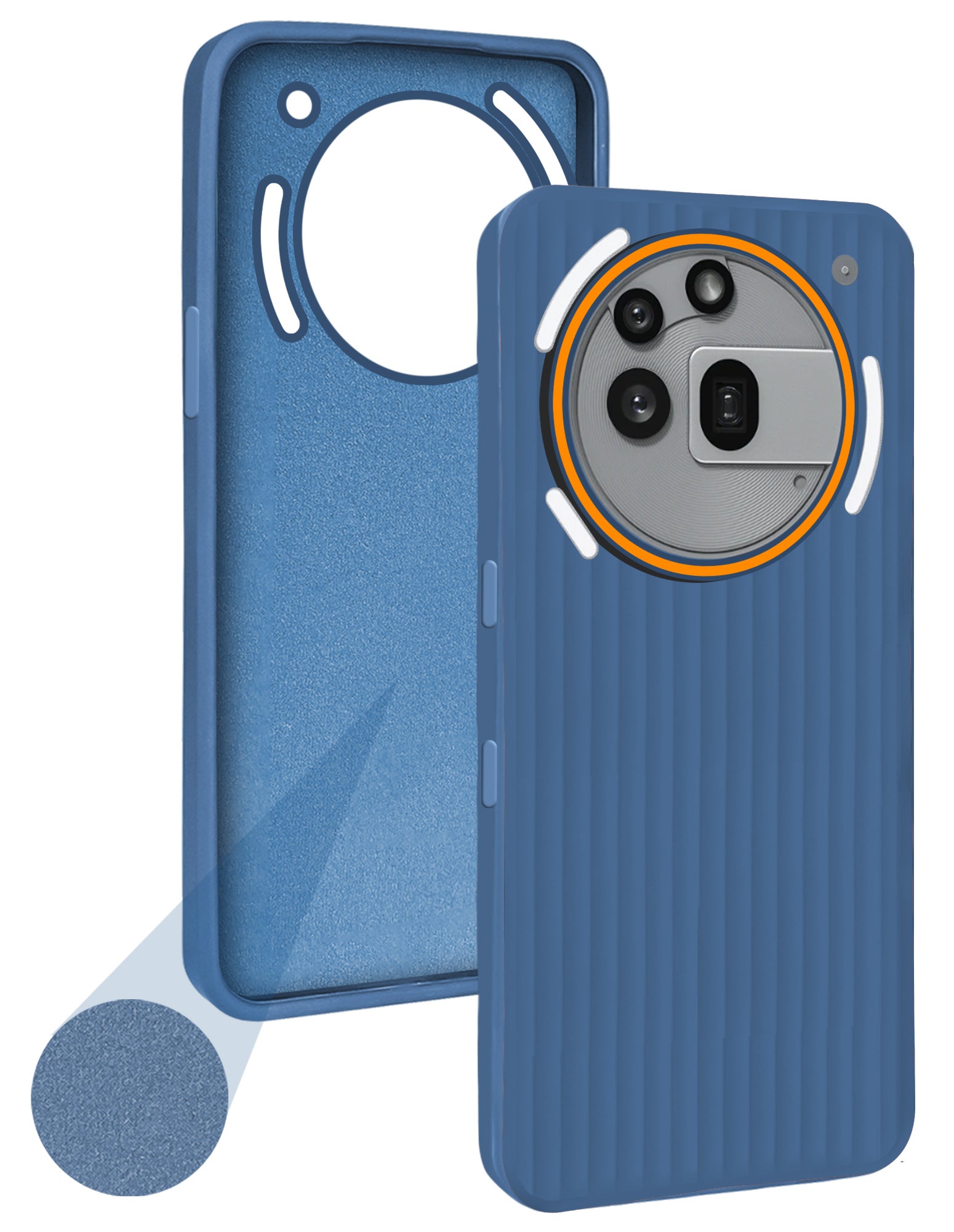 For Nothing Phone 3A Pro 5G Back Cover Case (Minimalist Professional Look | Inside Fiber Cloth | Camera Protection Bump | Line Texture)
