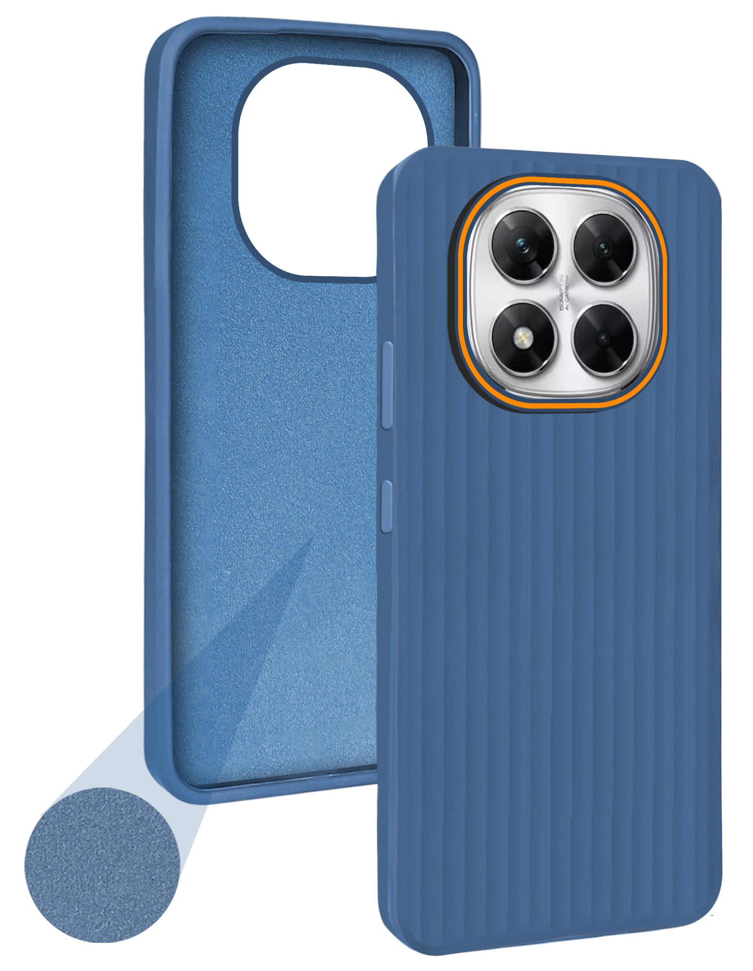 For Xiaomi Poco X7 Back Cover Case (Minimalist Professional Look | Inside Fiber Cloth | Camera Protection Bump | Line Texture)