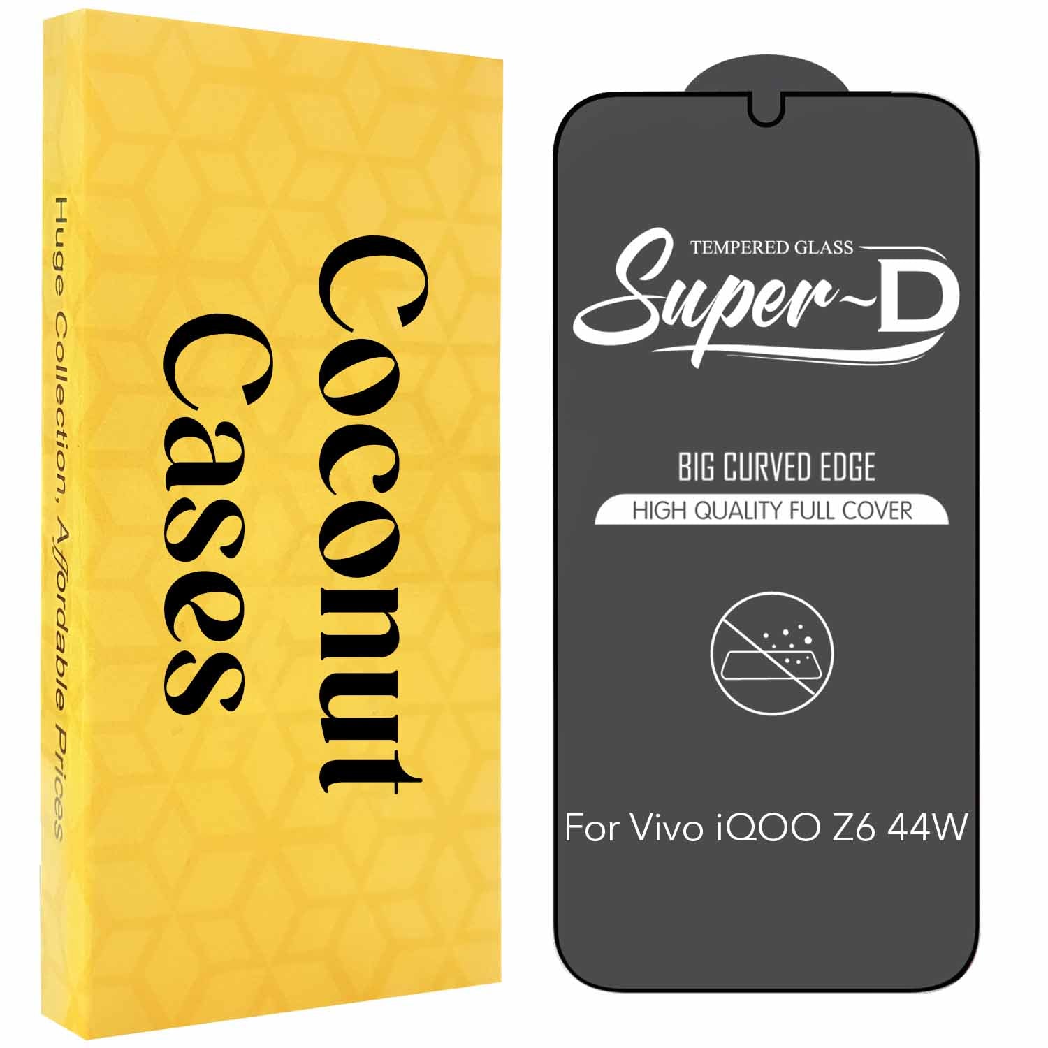 (Pack of 2) Tempered Glass For Vivo IQOO Z6 44W Military-Grade Gorilla Screen Protector With Installation Kit | Shatterproof, Full Coverage, HD Clear, Scratch Resistant