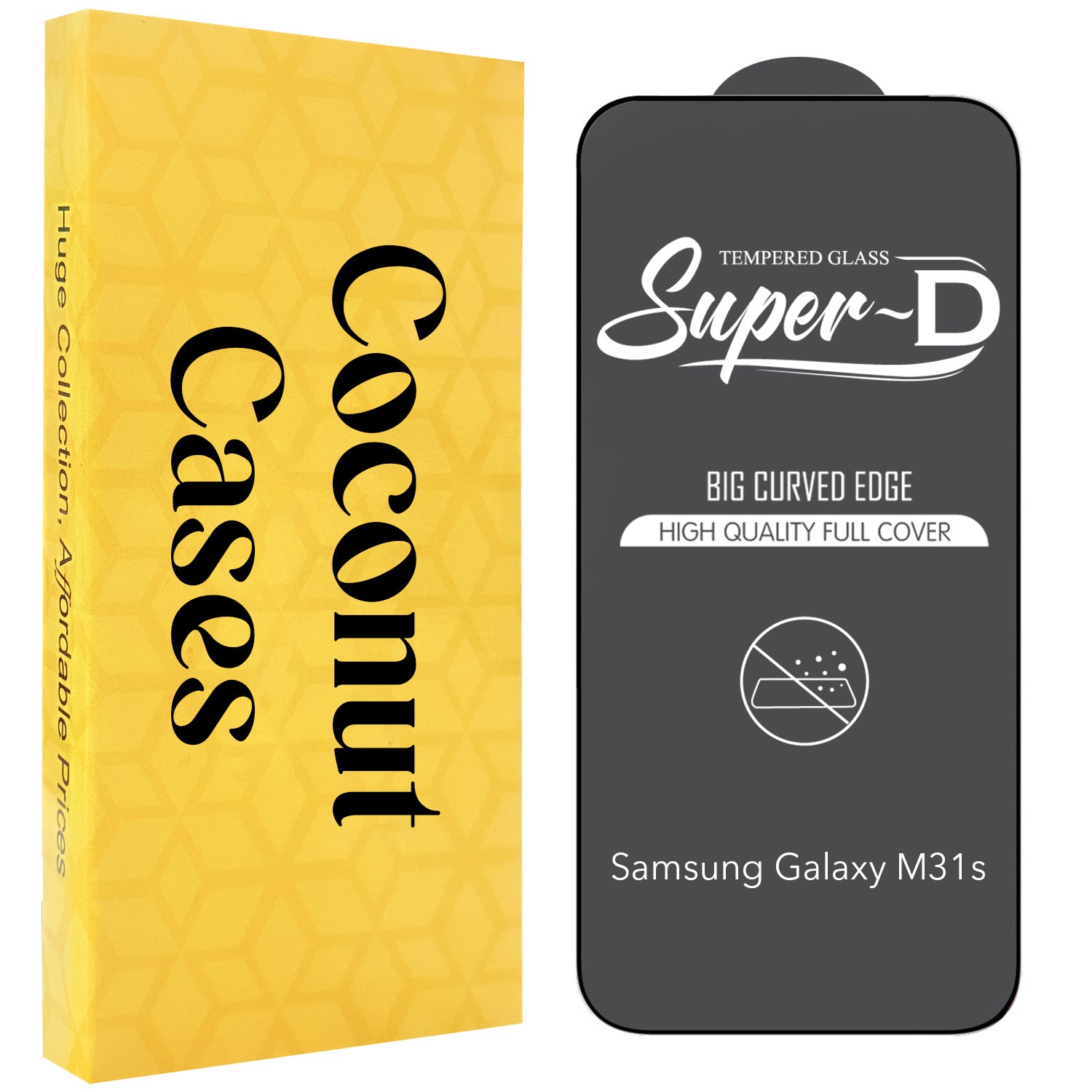 (Pack of 2) Tempered Glass For Samsung Galaxy M31s Military-Grade Gorilla Screen Protector With Installation Kit | Shatterproof, Full Coverage, HD Clear, Scratch Resistant