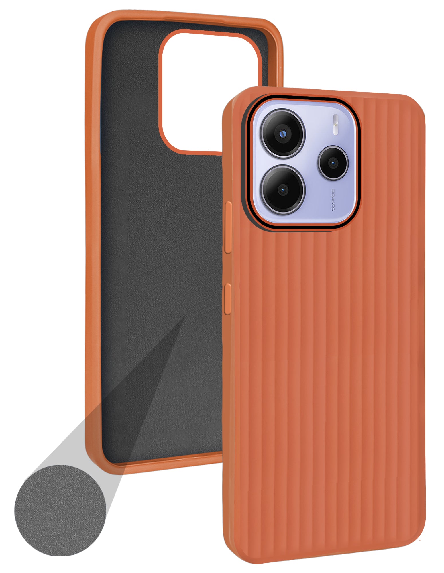 For Redmi Note 14 5G | Redmi Note 14 SE Back Cover Case (Minimalist Professional Look | Inside Fiber Cloth | Camera Protection Bump | Line Texture)