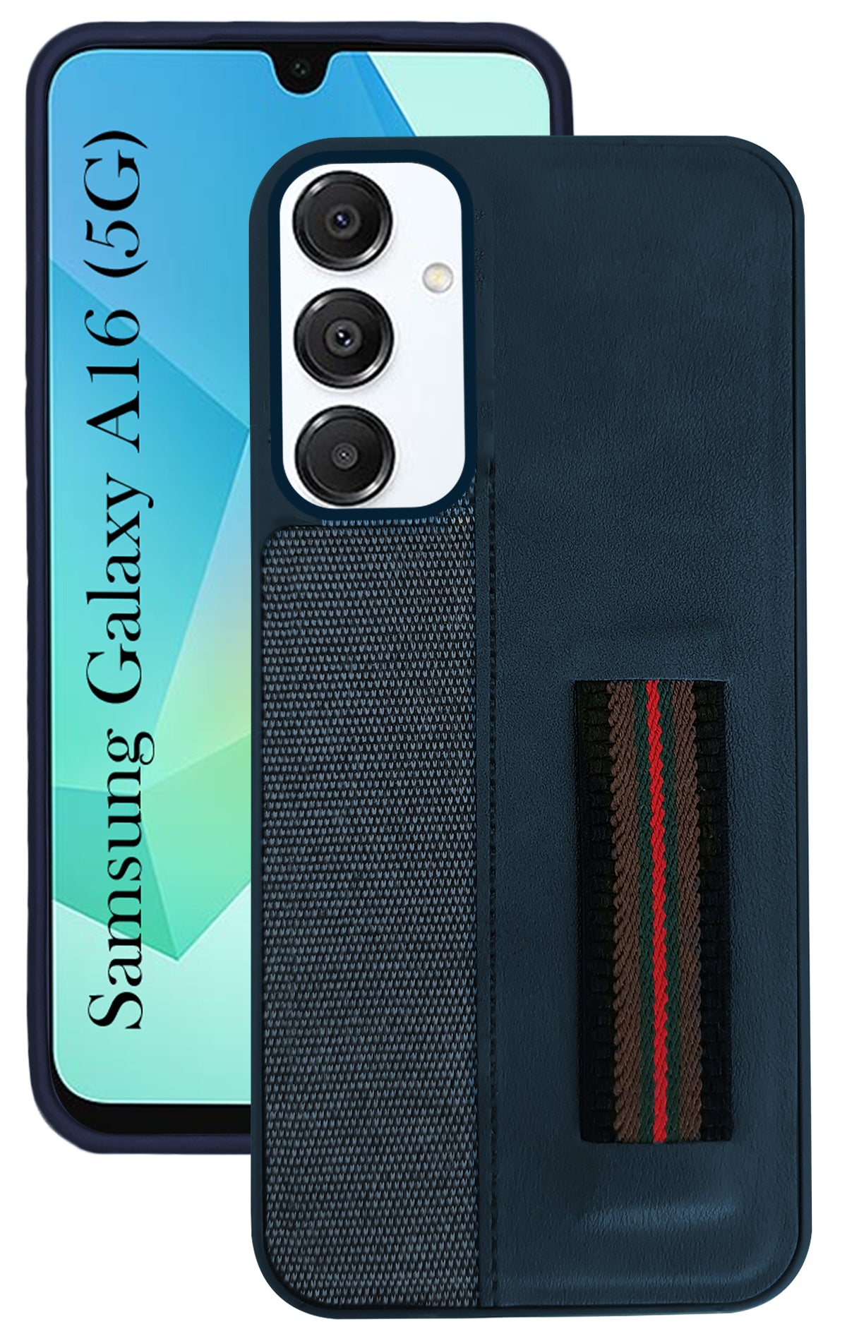 For Samsung Galaxy A16 5G Back Cover Case ( Professional PU Leather | Strip Chain Holder Socket)