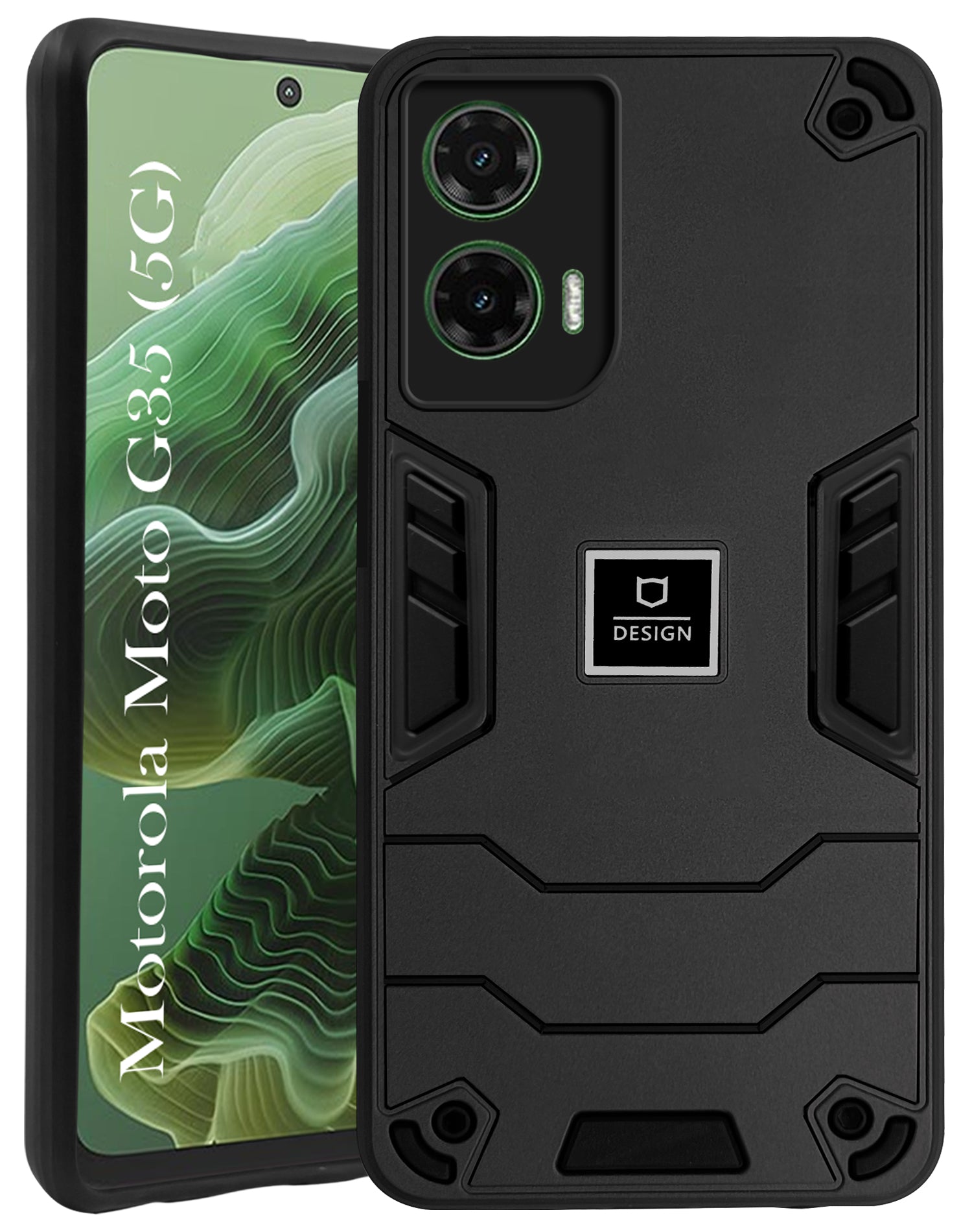 For Motorola Moto G35 5G Back Cover Case (Lightweight Hybrid Shockproof Polycarbonate)