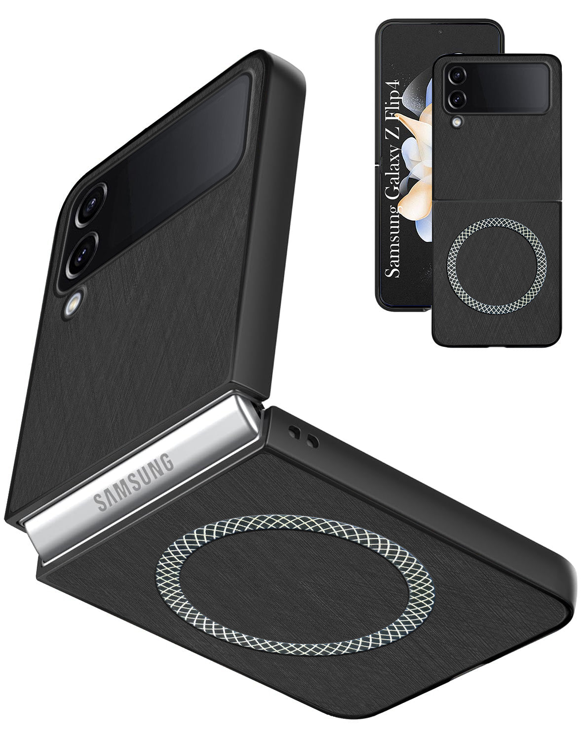 For Samsung Galaxy Z Flip 4 5G Back Cover Case ( Dual Color Matte Finish | Full Camera Protection | Sleek and Professional)