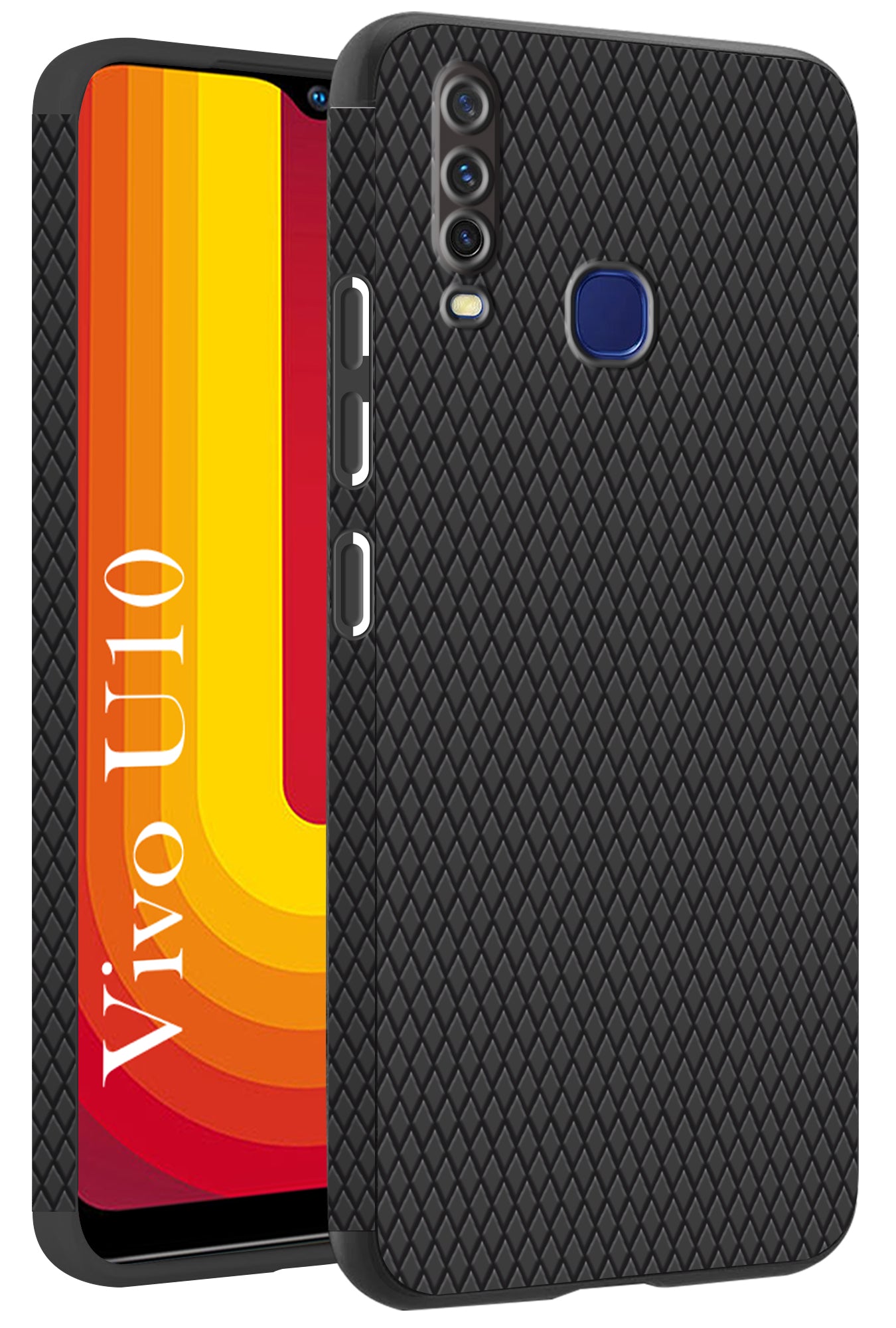 For Vivo U10 Back Cover Case (Liquid Silicone | Side Grip | Camera Protection)