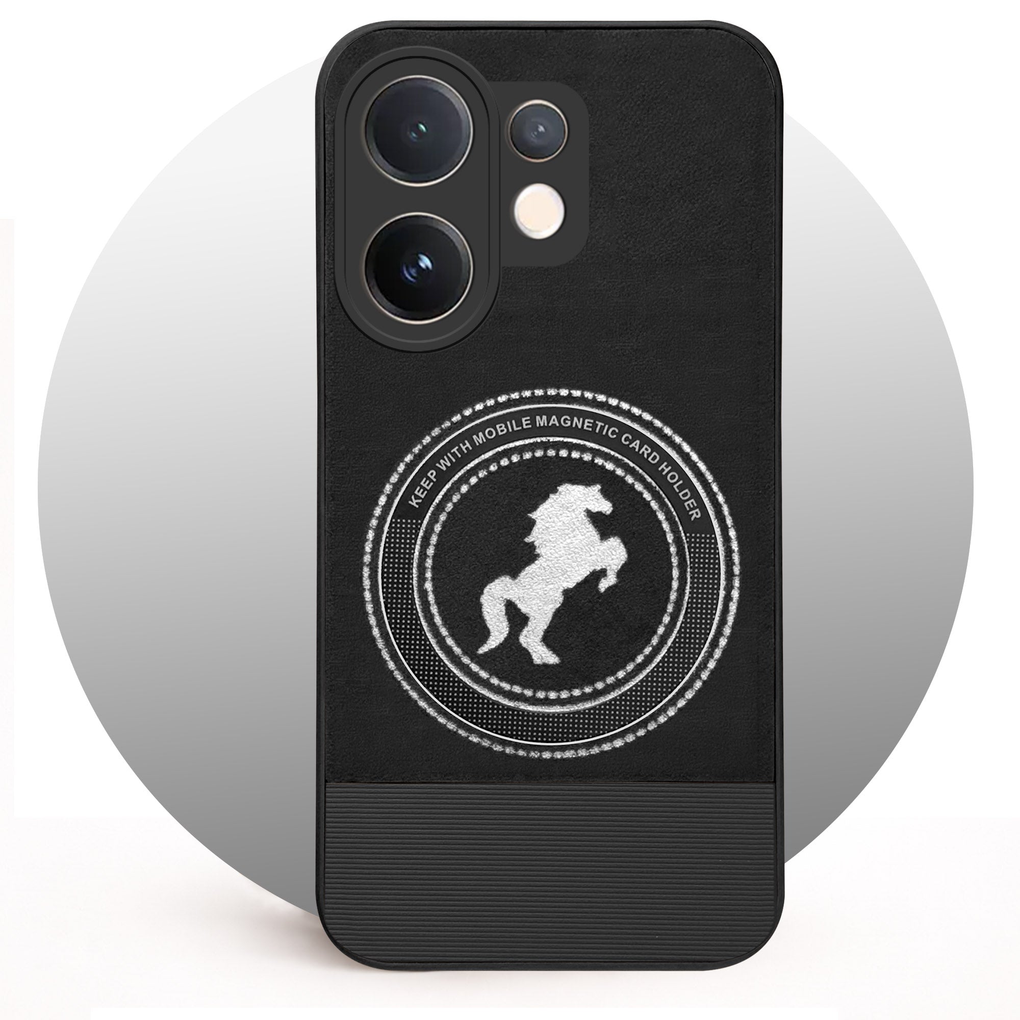 For Vivo V60 | Vivo T4 Pro Back Cover Case PU Leather Finish (Professional Minimalist Texture | MagSafe Compatile | Camera Protection | Sleek Sober Formal)