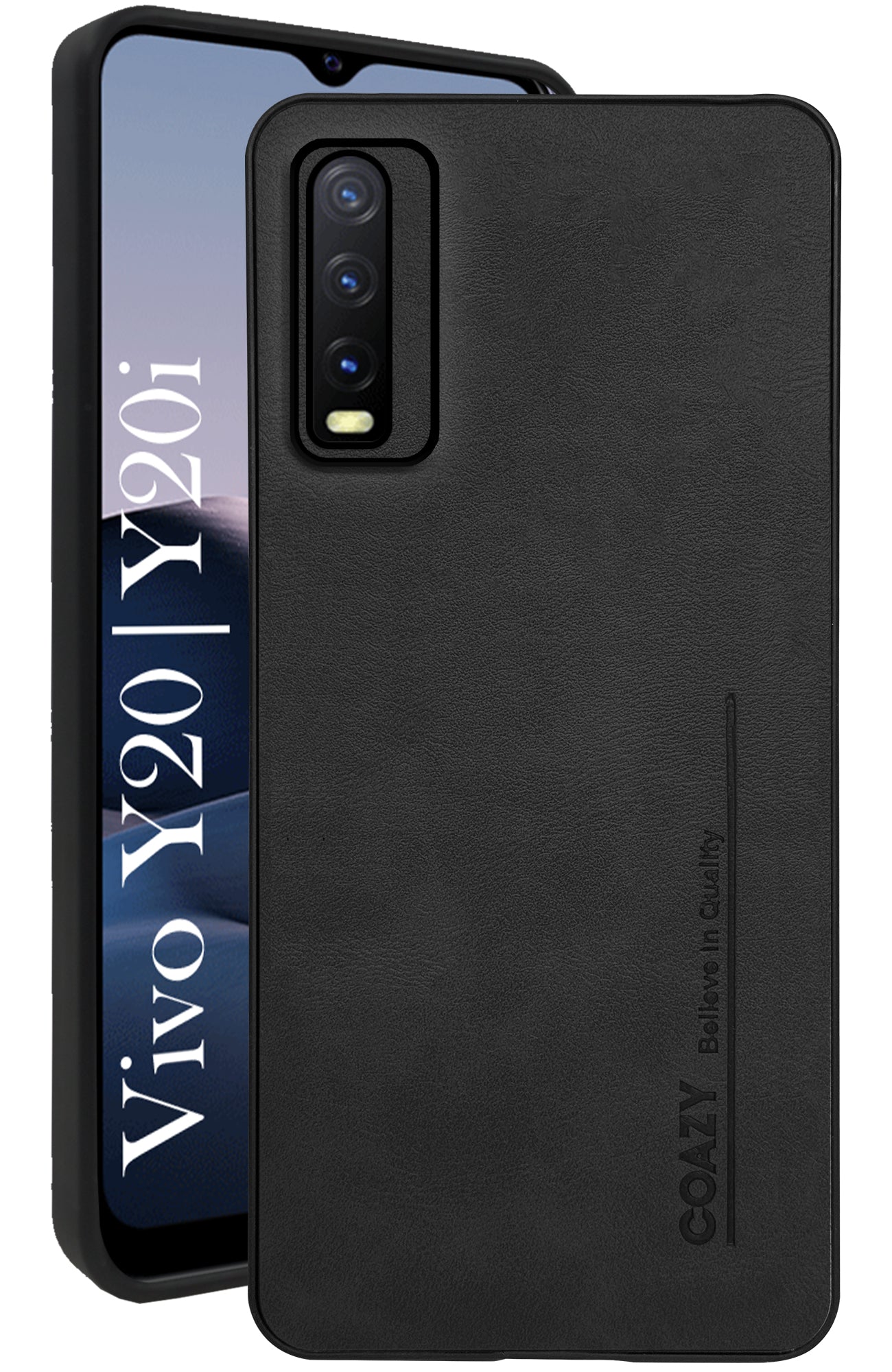 For Vivo Y20 | Y20i Back Cover Case (Professional Vegan Leather | Camera Protection | Slim & Soft)