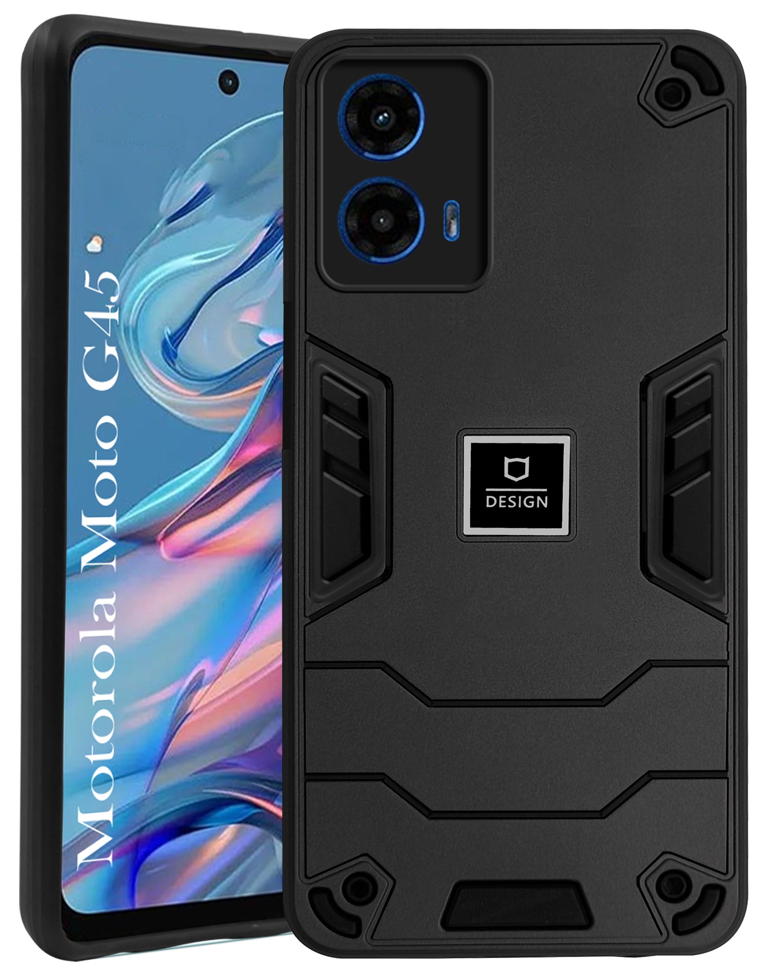 For Motorola Moto G45 Back Cover Case (Lightweight Hybrid Shockproof Polycarbonate)