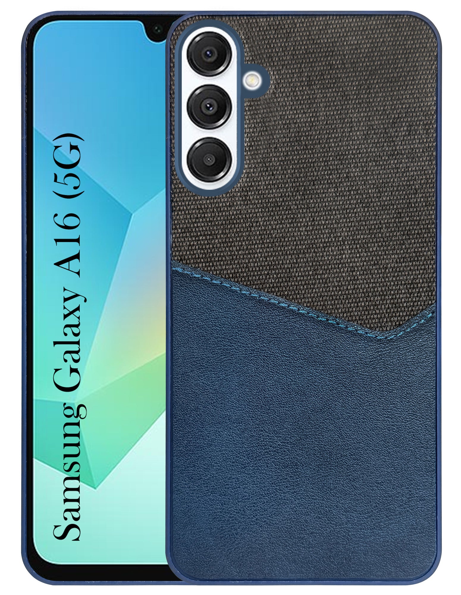 For Samsung Galaxy A16 5G Back Cover Case (Dual PU Leather Stitch | Professional Minimalist | Soft and Flexible)