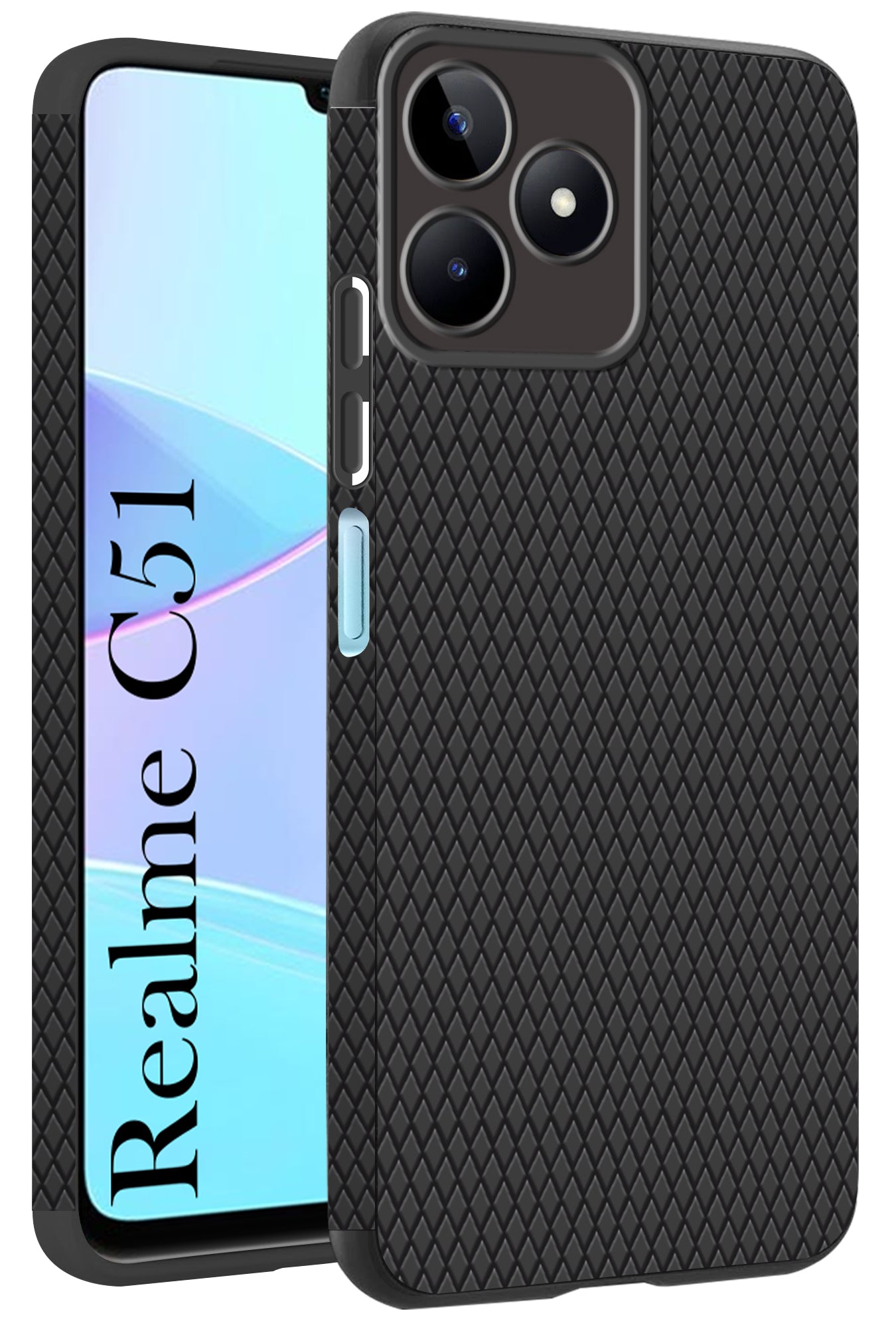 For Realme C51 Back Cover Case (Liquid Silicone | Side Grip | Camera Protection)