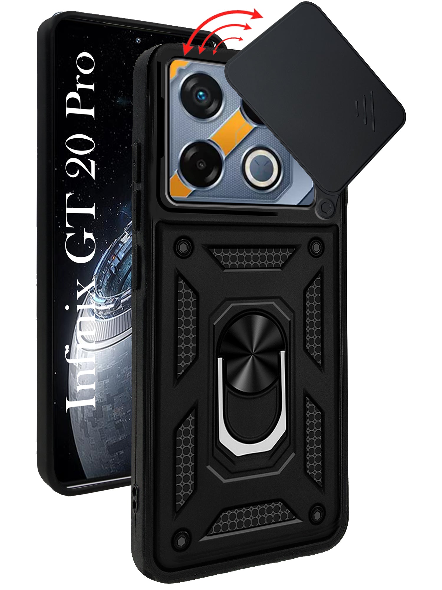 For Infinix GT 20 Pro 5G Back Cover Case (Hybrid Dual Armor Polycarbonate)