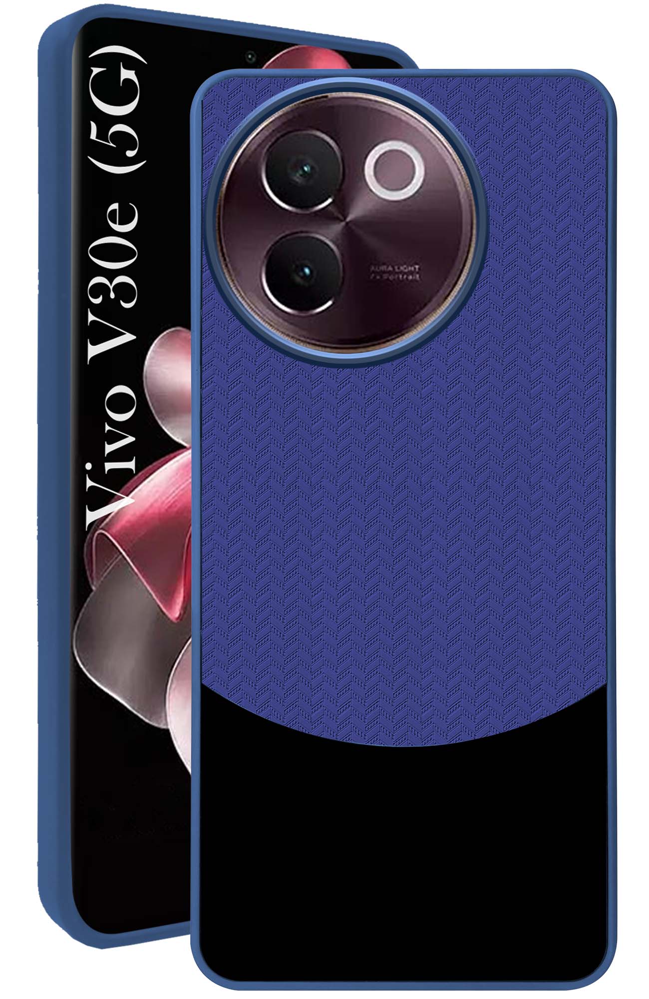 For Vivo V30e 5G Back Cover Case (Elegant PU Leather Finish | Premium Minimalist Professional | Camera Protection Bump)