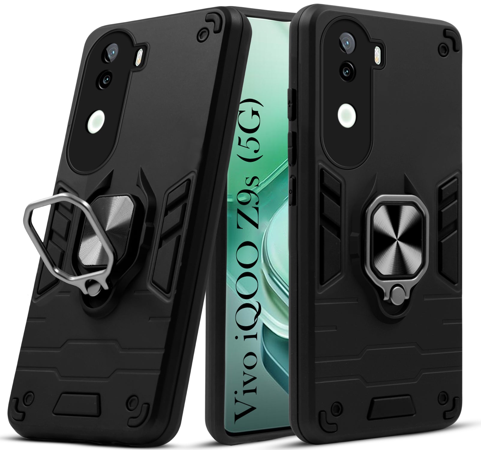 For Vivo iQOO Z9s Back Cover Case (Shockproof Polycarbonate Dual Layer Hybrid Armor)