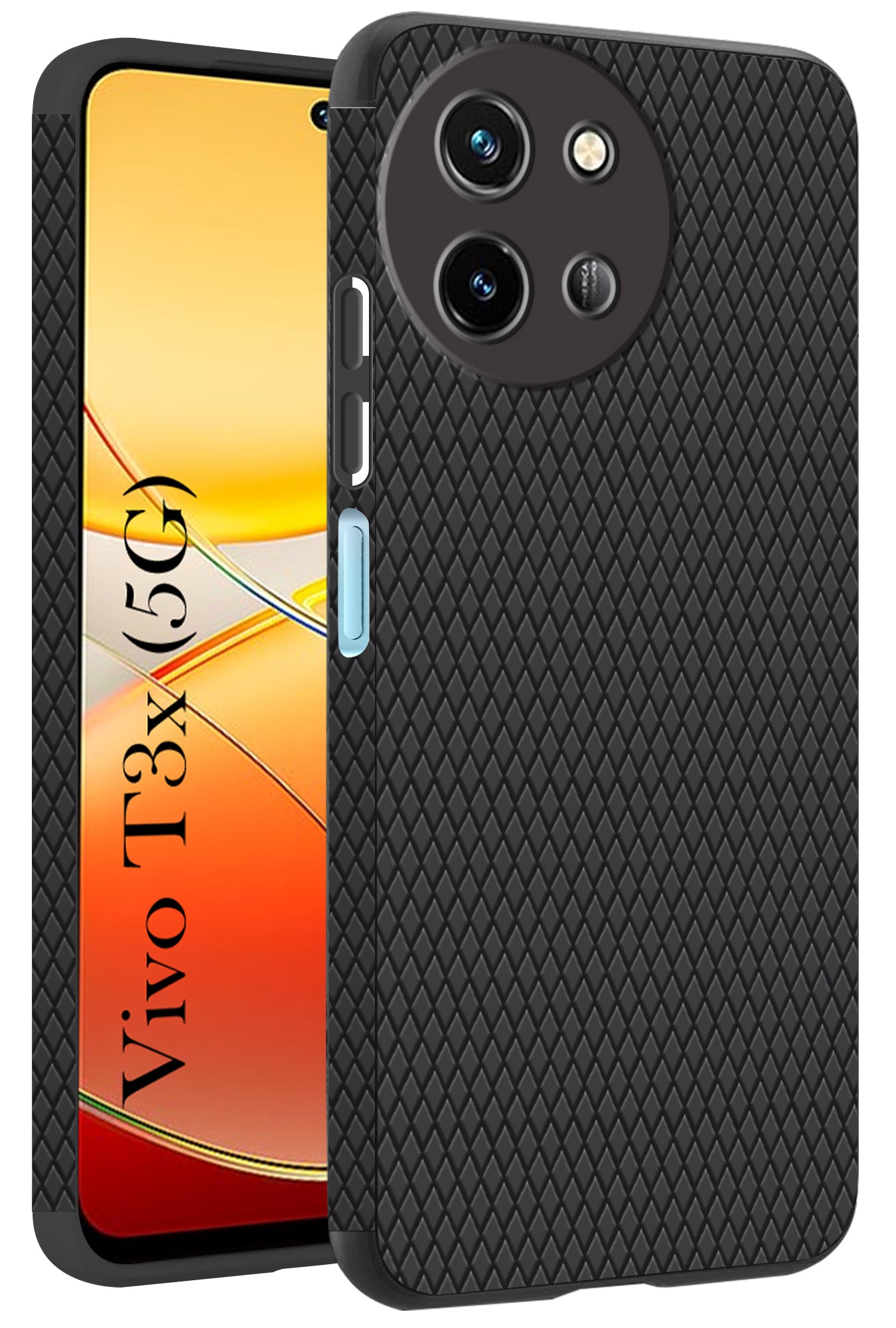 For Vivo T3x 5G Back Cover Case (Liquid Silicone | Side Grip | Camera Protection)