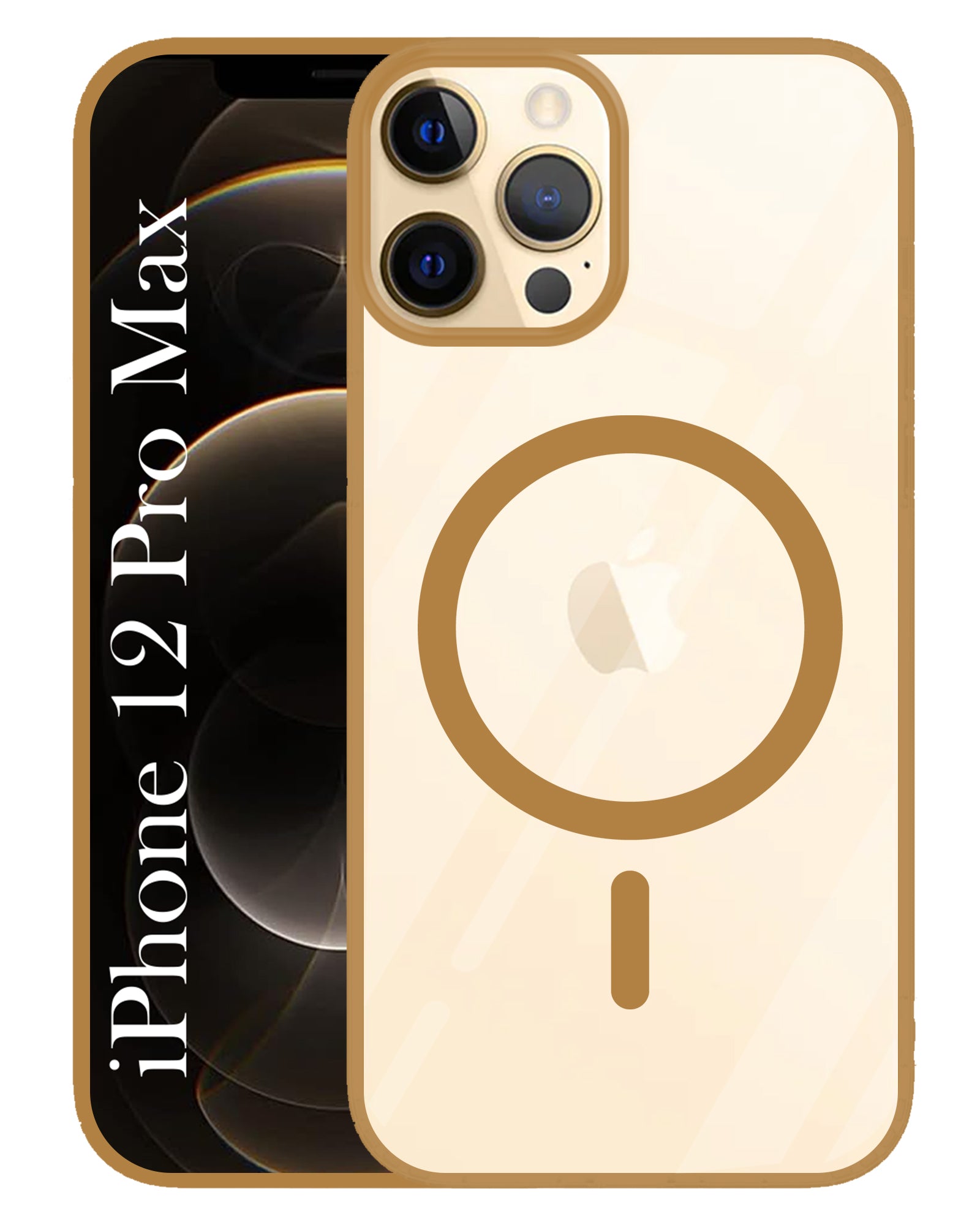 For Apple iPhone 12 Pro Max Back Cover Case (MagSafe Compatible Wireless Charging | Hybrid Camera Bump Protection | Shockproof Polycarbonate Material)