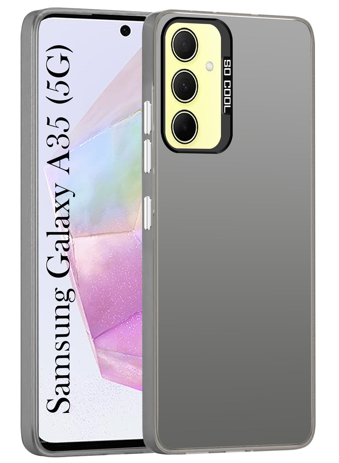 For Samsung Galaxy A35 5G Hard Back Cover Case (Velvet Touch | Professional Glossy Finish | Camera Protection Bump)