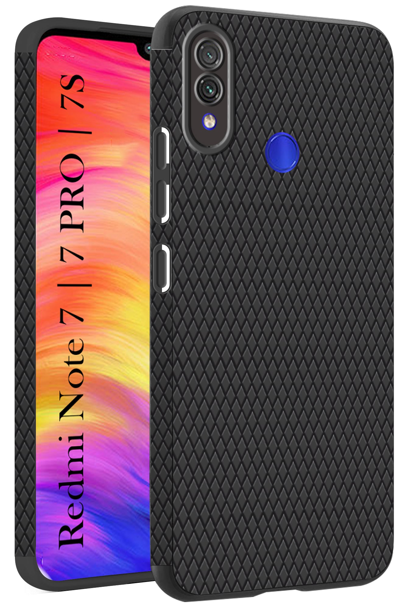 For Redmi Note 7 | Note 7S | Note 7 Pro Back Cover Case (Liquid Silicone | Side Grip | Camera Protection)