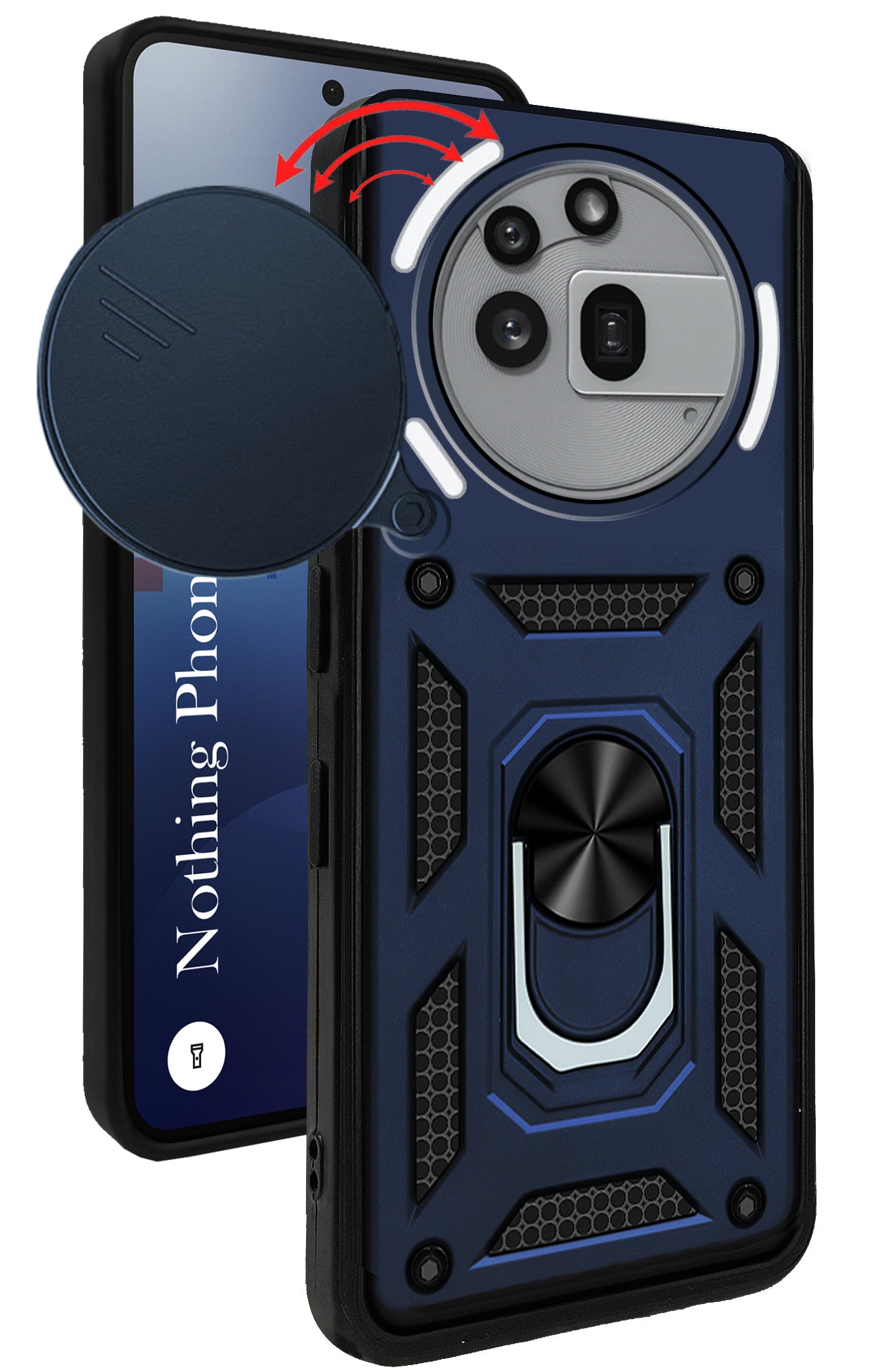 For Nothing Phone 3A Pro 5G Back Cover Case (Hybrid Dual Armor Polycarbonate)