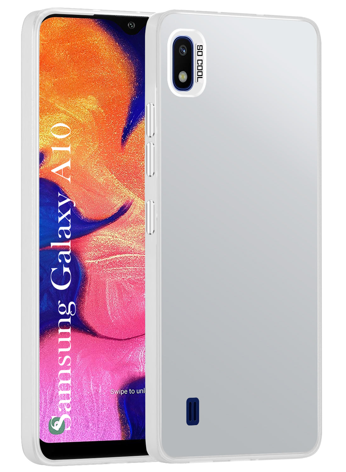For Samsung Galaxy A10 Hard Back Cover Case (Velvet Touch | Professional Glossy Finish | Camera Protection Bump)