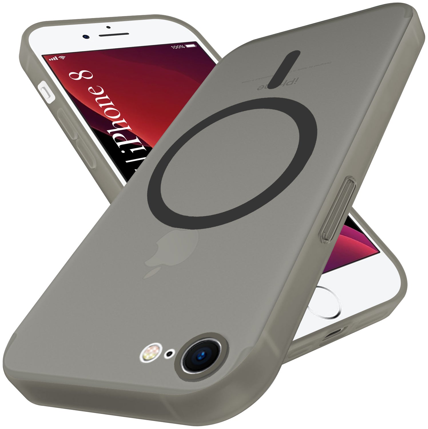 For Apple iPhone 7 | iPhone 8 Back Cover Case (Frosted Matte Feel | MagSafe Compatible Wireless Charging | Polycarbonate Material)