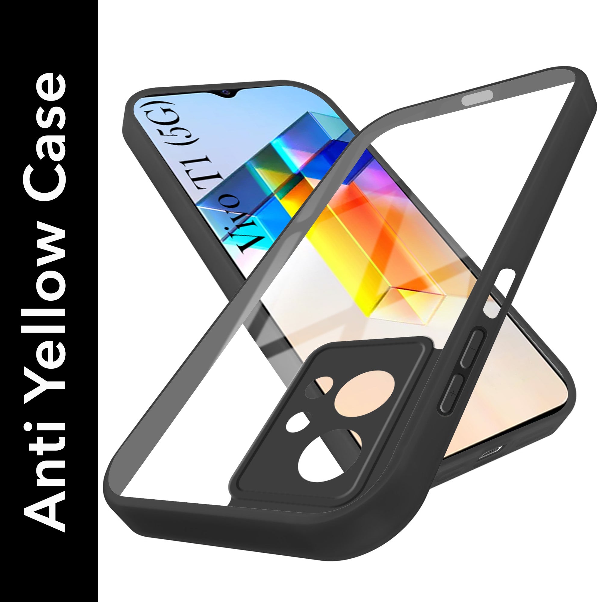 For Vivo T1 5G Back Cover Case Ultra-Hybrid (Lifetime Anti Yellow | Anti Scratch | Crystal Clear Shockproof)