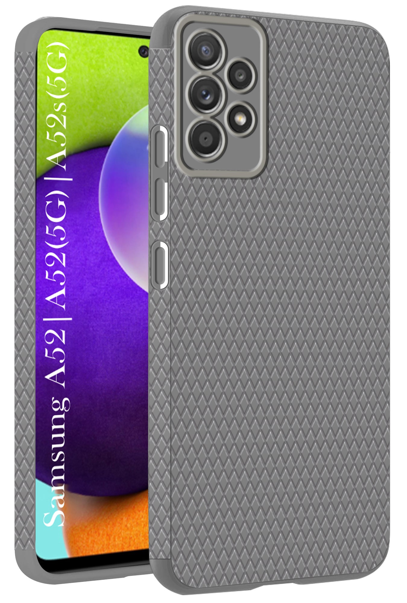 For Samsung Galaxy A52 | A52 5G | A52s 5G Back Cover Case (Liquid Silicone | Side Grip | Camera Protection)
