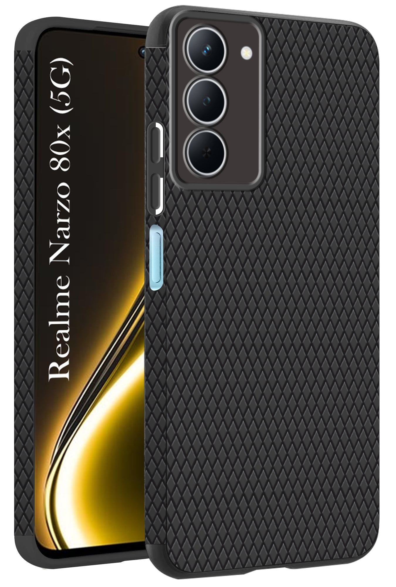 For Realme Narzo 80x Back Cover Case (Liquid Silicone | Side Grip | Camera Protection)