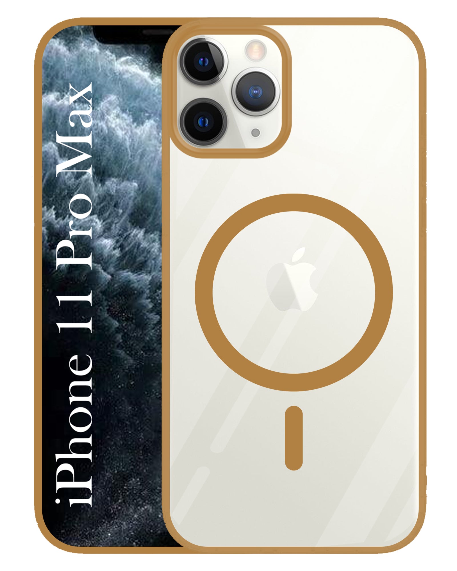 For Apple iPhone 11 Pro Max Back Cover Case (MagSafe Compatible Wireless Charging | Hybrid Camera Bump Protection | Shockproof Polycarbonate Material)