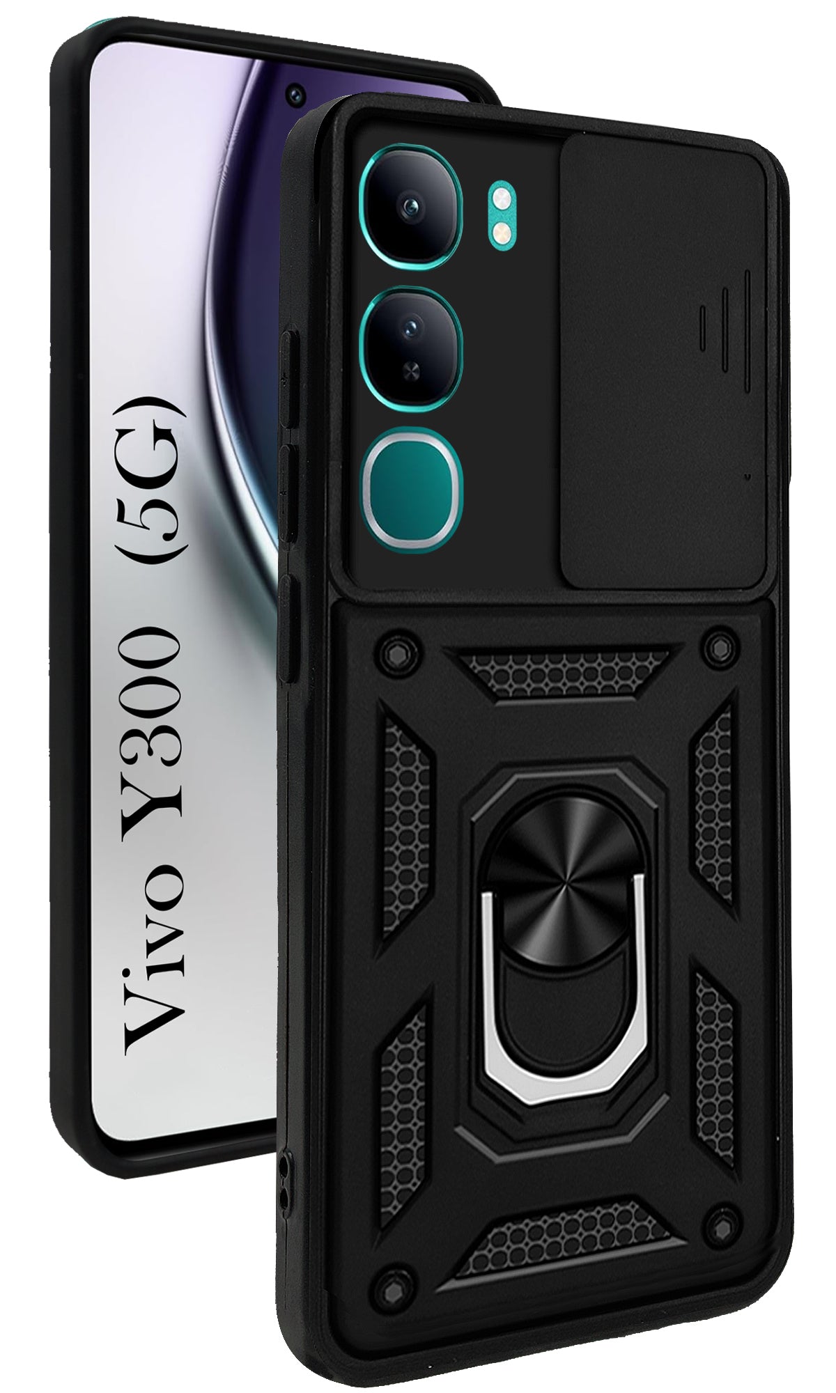 For Vivo Y300 Back Cover Case (Hybrid Dual Armor Polycarbonate)