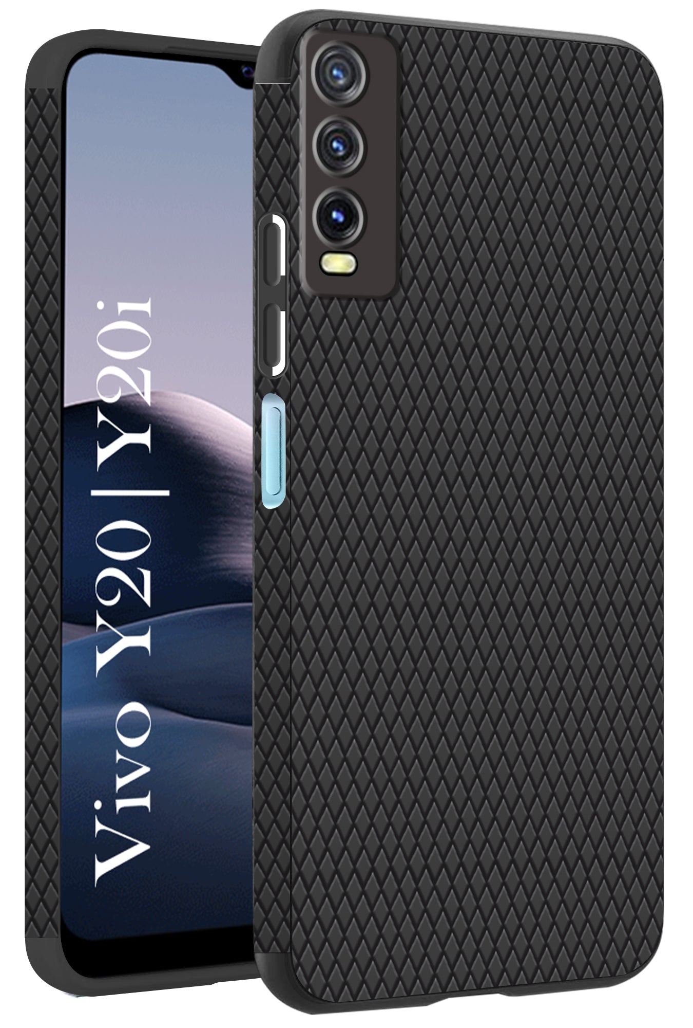 For Vivo Y20 | Y20i Back Cover Case (Liquid Silicone | Side Grip | Camera Protection)