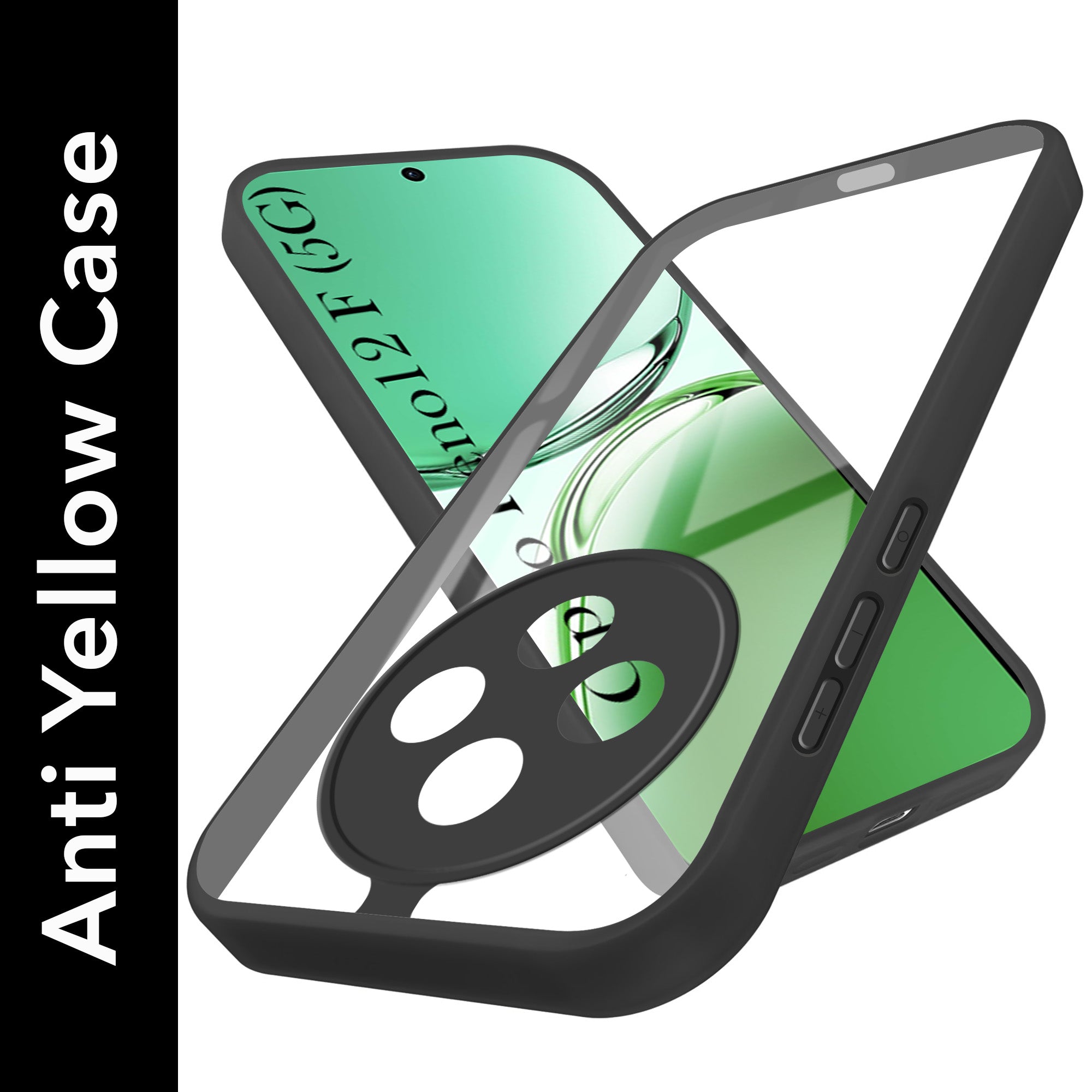 For Oppo Reno 12F Back Cover Case (Lifetime Anti Yellow | Anti Scratch | Crystal Clear Shockproof)