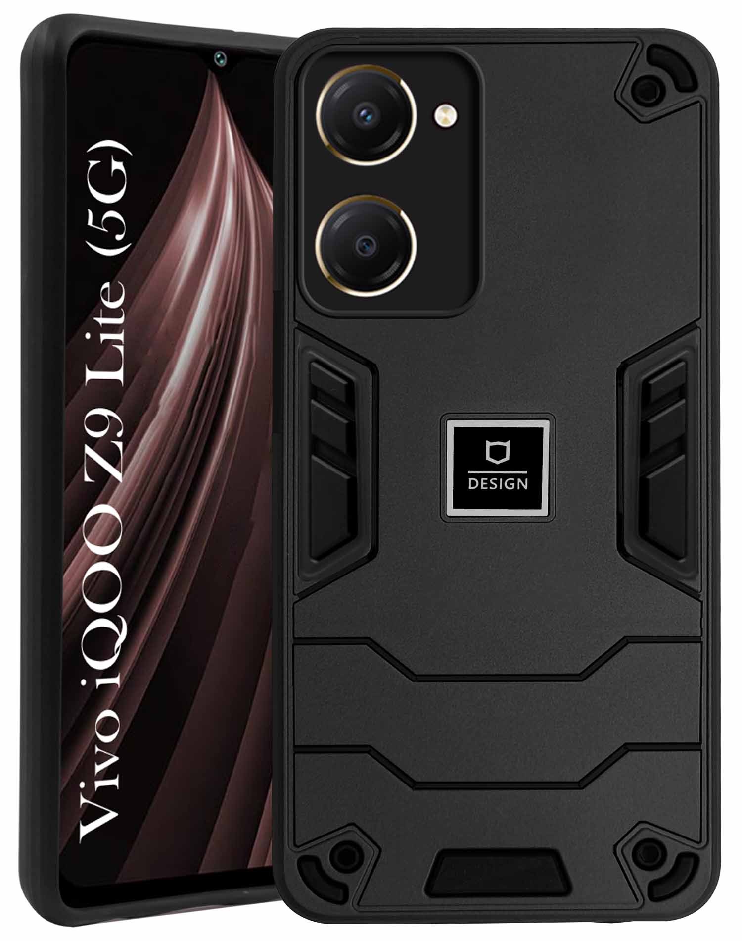 For Vivo iQOO Z9 Lite 5G Back Cover Case (Hybrid Armor | Slim Dual Layer | Shockproof Lightweight)