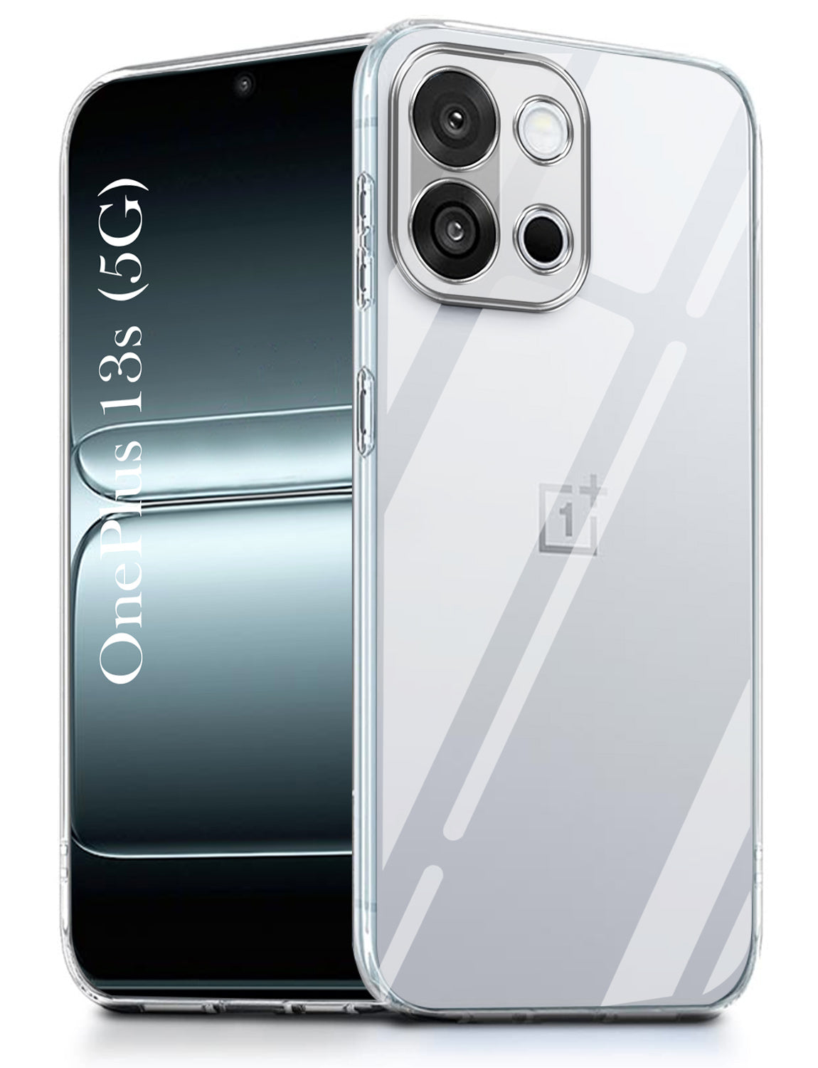 For OnePlus 13S Back Cover (Silicone Clear Shockproof Case with Camera Protection | Soft and Flexible | Transparent)