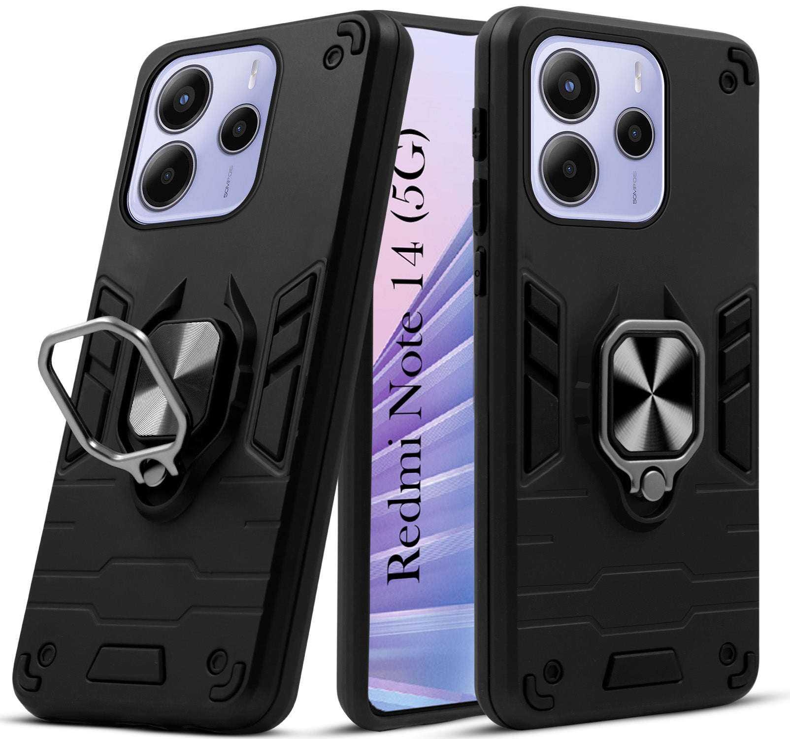 For Redmi Note 14 5G | Redmi Note 14 SE Back Cover Case (Shockproof Polycarbonate Dual Layer Hybrid Armor)