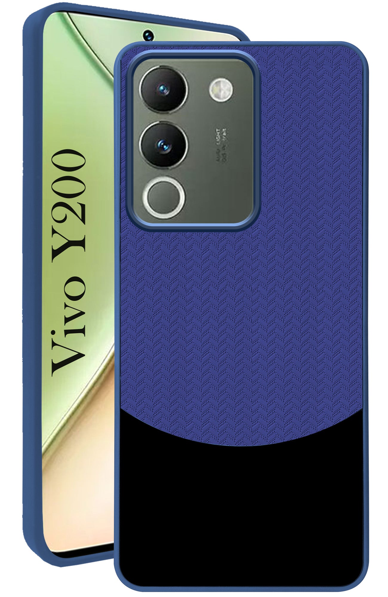 For Vivo Y200 Back Cover Case (Elegant PU Leather Finish | Premium Minimalist Professional | Camera Protection Bump)