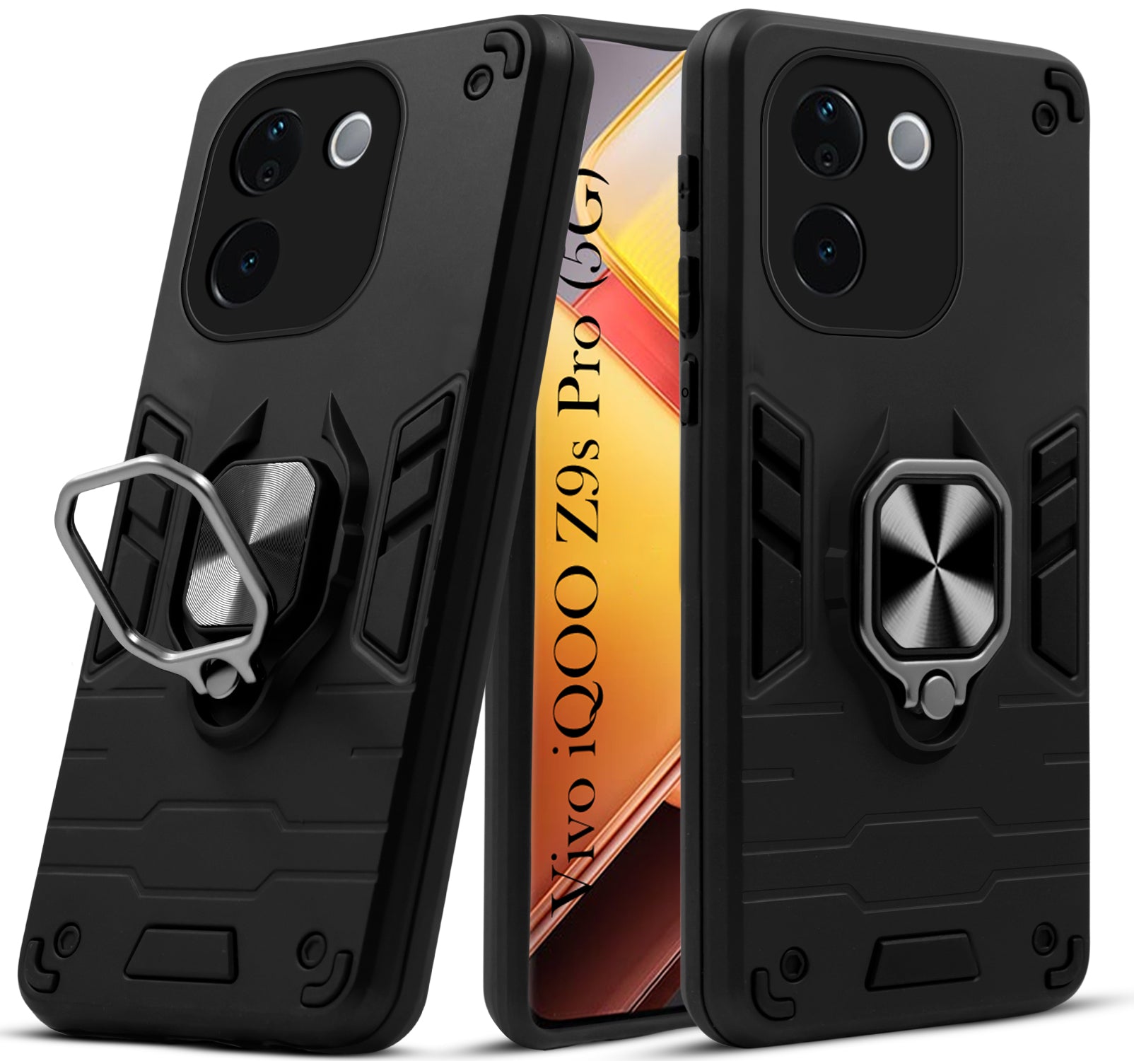 For Vivo iQOO Z9s Pro Back Cover Case (Shockproof Polycarbonate Dual Layer Hybrid Armor)