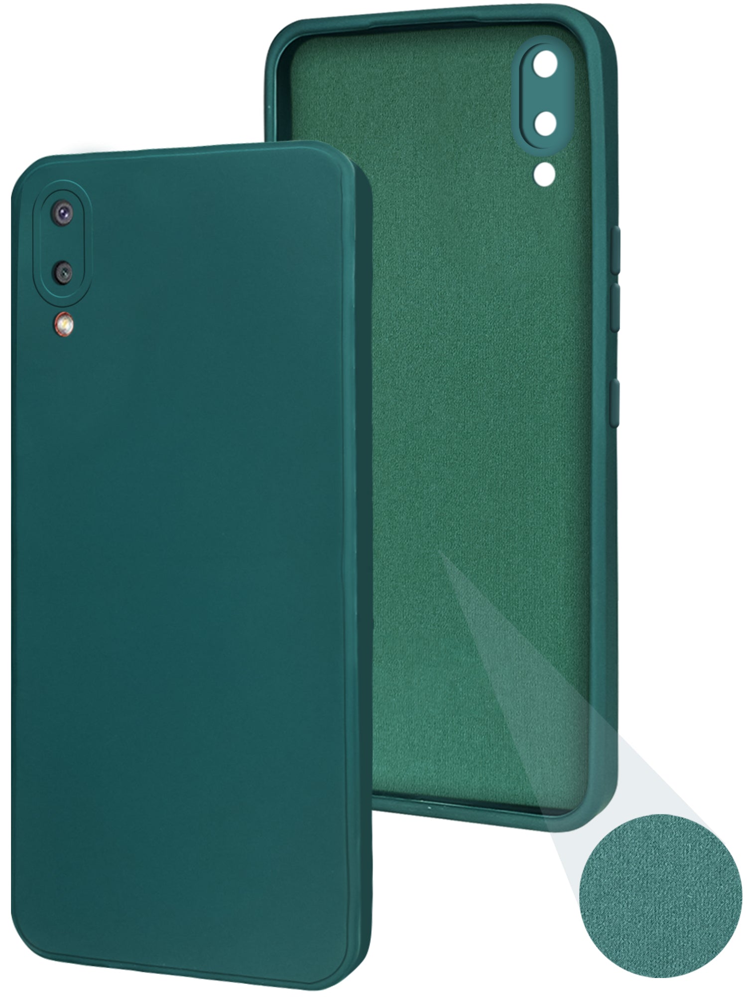 For Samsung Galaxy M02 Back Cover Case ( Matte Finish Silicone with Inside Fiber cloth)