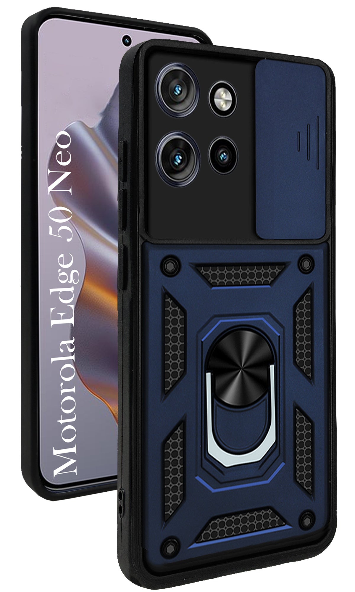 For Motorola Moto Edge 50 Neo Back Cover Case (Hybrid Dual Armor Polycarbonate)