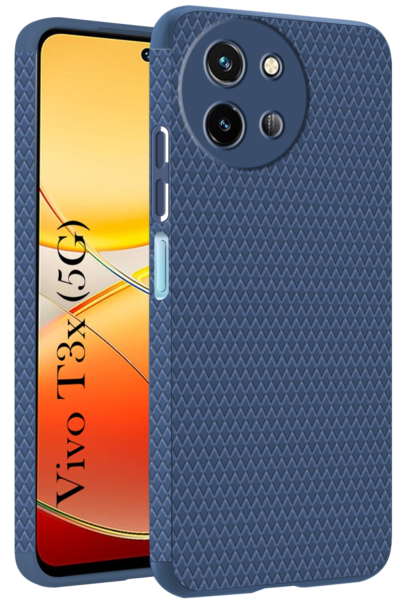 For Vivo T3x 5G Back Cover Case (Liquid Silicone | Side Grip | Camera Protection)