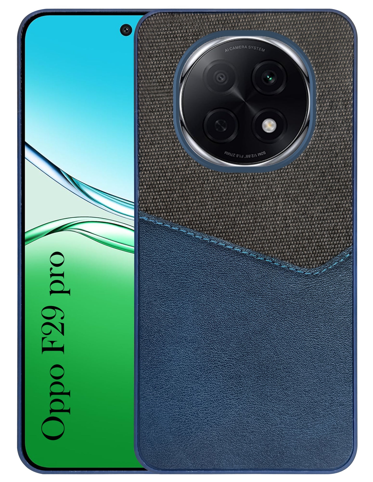 For Oppo F29 Pro Back Cover Case (Dual PU Leather Stitch | Professional Minimalist | Soft and Flexible)