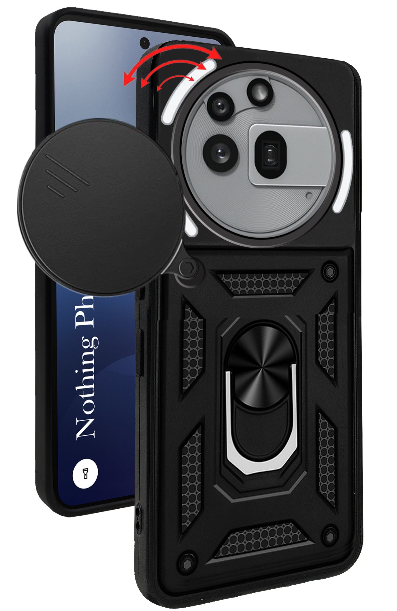 For Nothing Phone 3A Pro 5G Back Cover Case (Hybrid Dual Armor Polycarbonate)