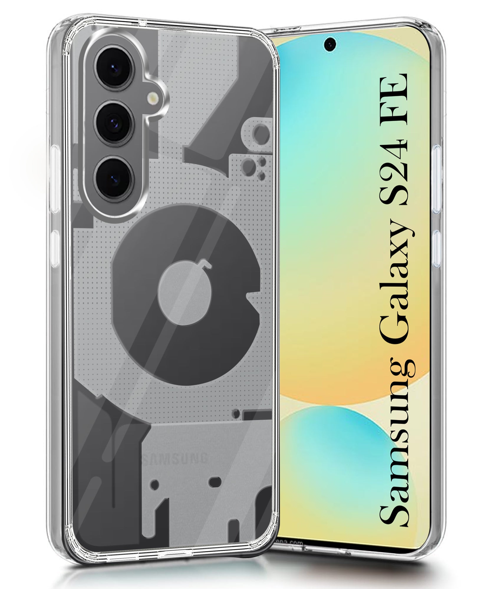 For Samsung Galaxy S24 FE Back Cover (Silicone Matte Shockproof Case with Camera Protection | Soft and Flexible | Transparent)