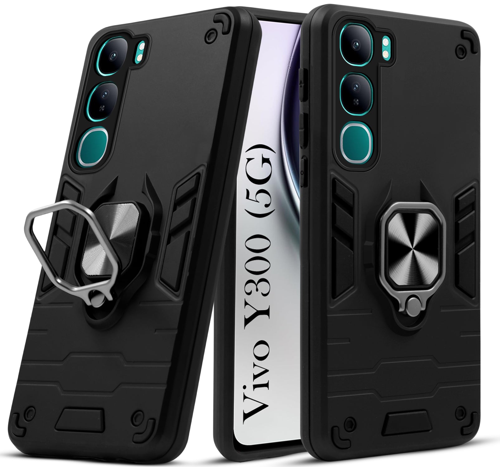 For Vivo Y300 Back Cover Case (Shockproof Polycarbonate Dual Layer Hybrid Armor)