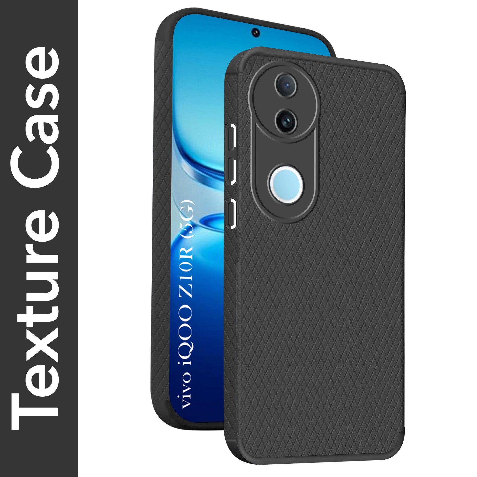 For Vivo iQOO Z10R Back Cover Case (Liquid Silicone | Side Grip | Camera Protection)