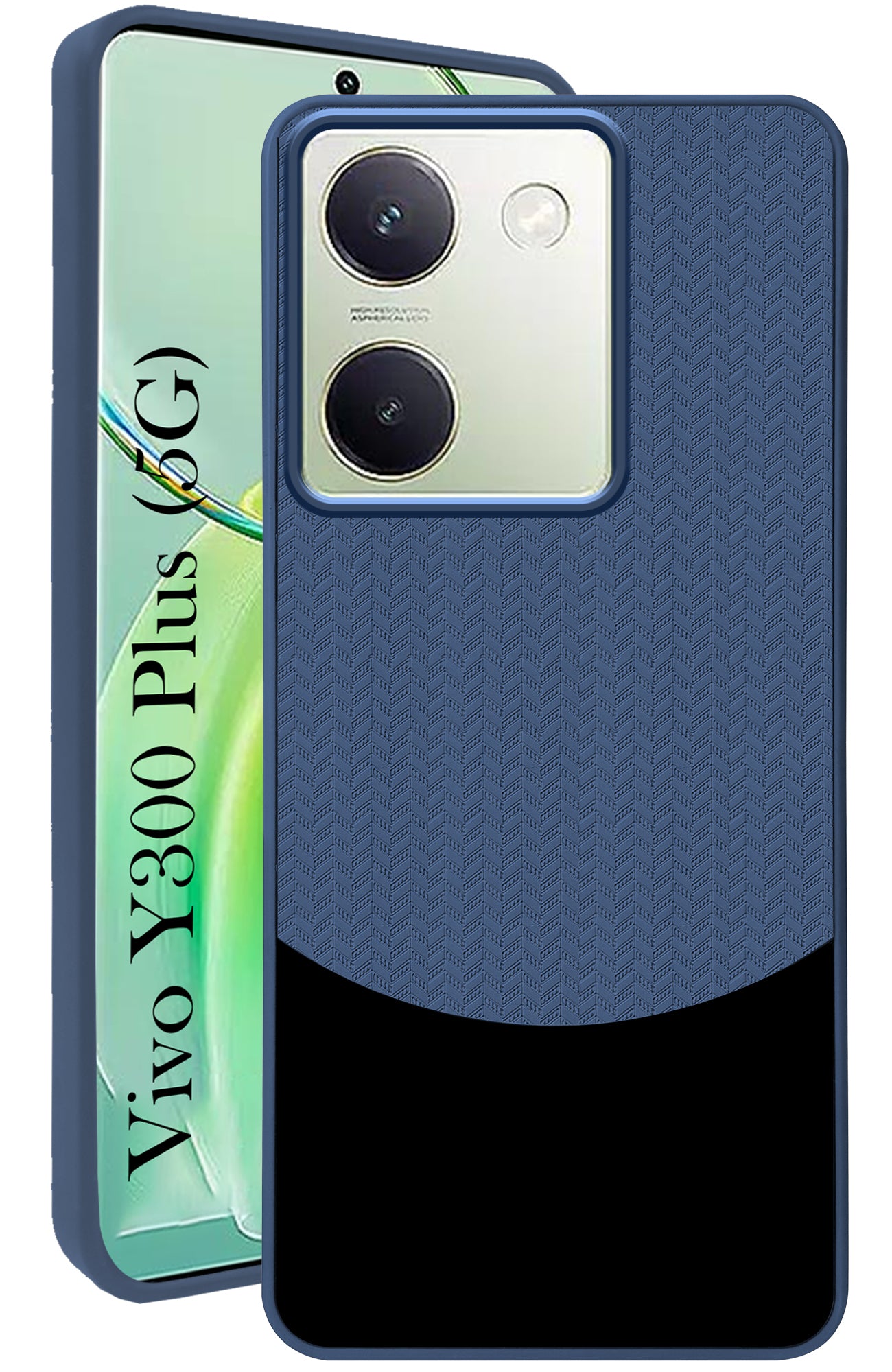 For Vivo Y300 Plus Back Cover Case (Elegant PU Leather Finish | Premium Minimalist Professional | Camera Protection Bump)