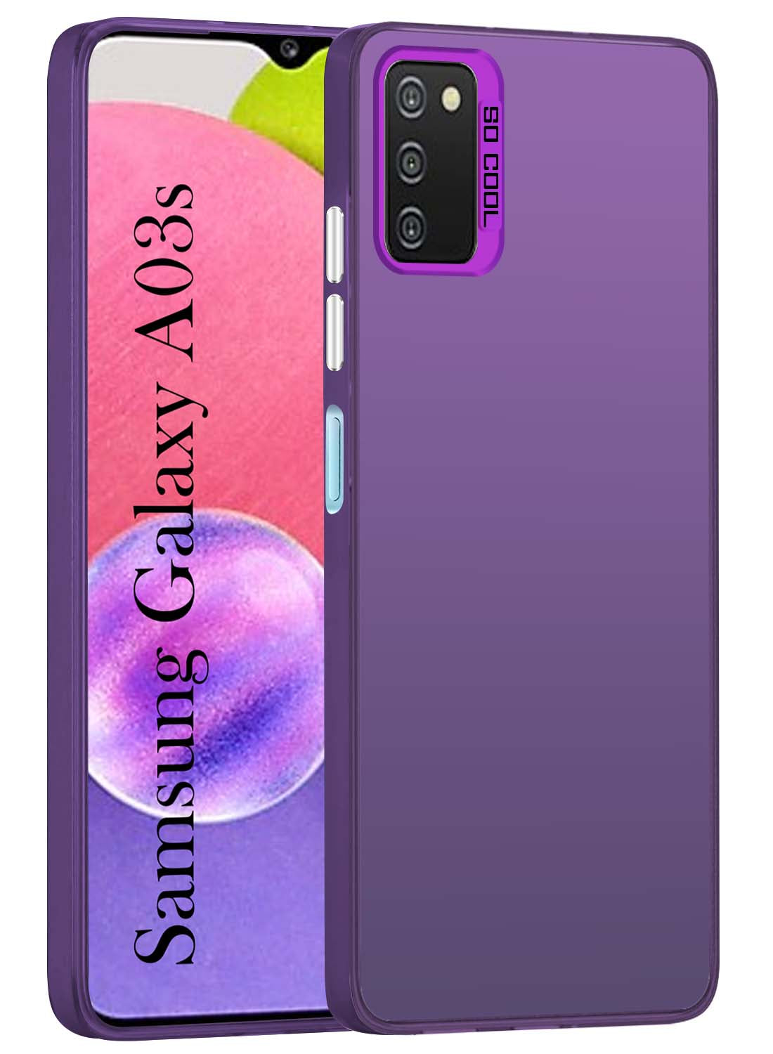 For Samsung Galaxy A03s Hard Back Cover Case (Velvet Touch | Professional Glossy Finish | Camera Protection Bump)