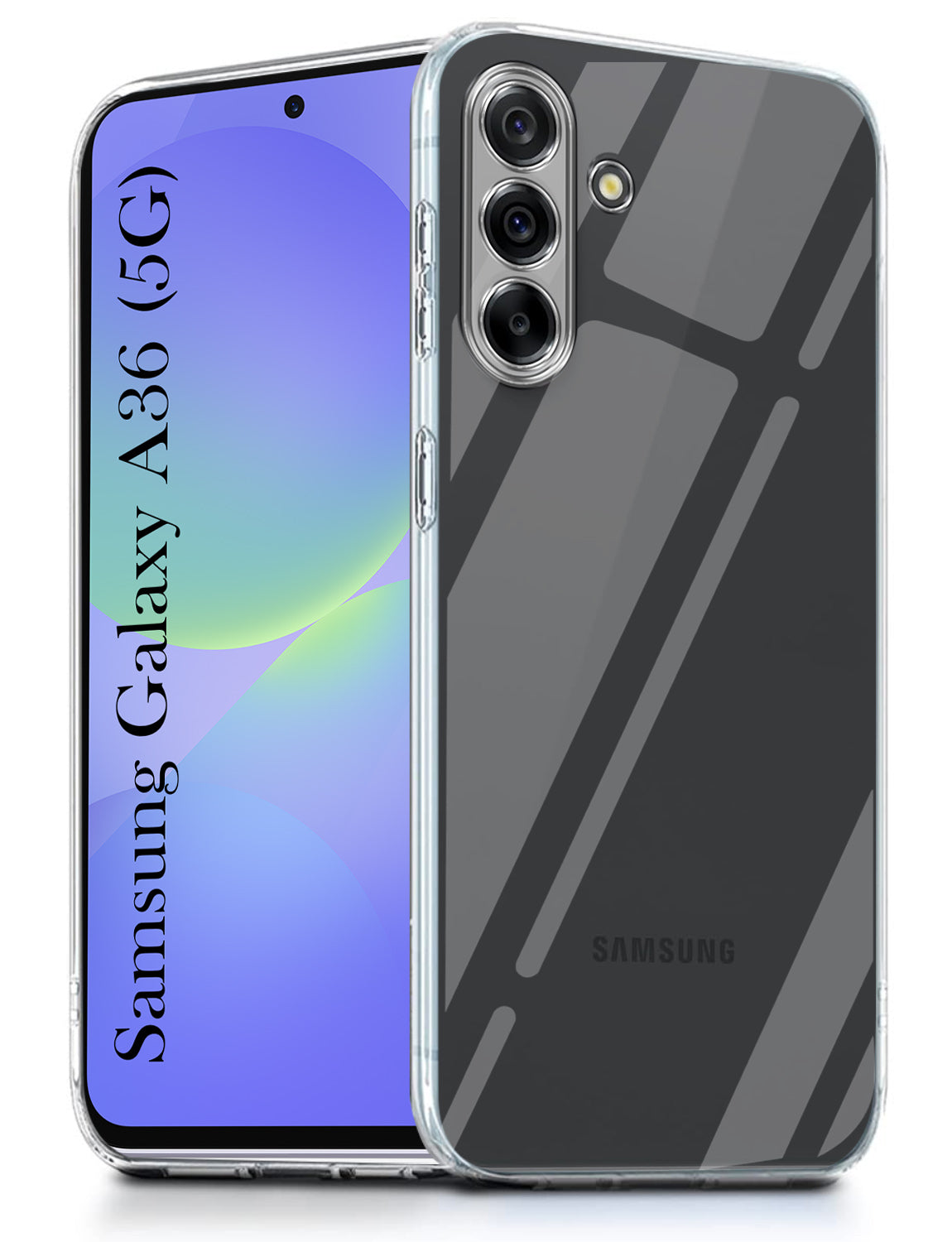 For Samsung Galaxy A36 5G Back Cover (Silicone Clear Shockproof Case with Camera Protection | Soft and Flexible | Transparent)